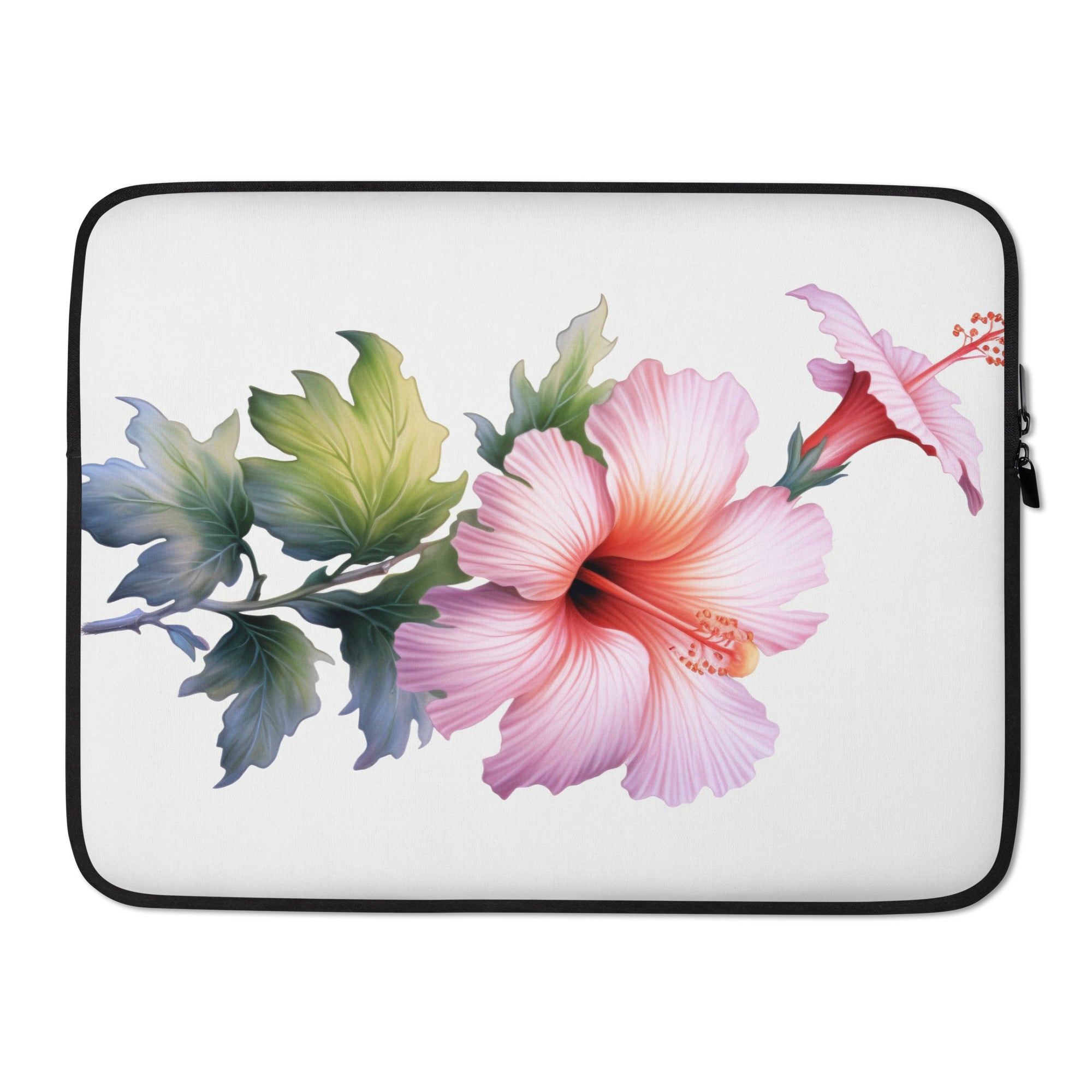 Rose of Sharon Flower Laptop Sleeve by Visual Verse - Image 1