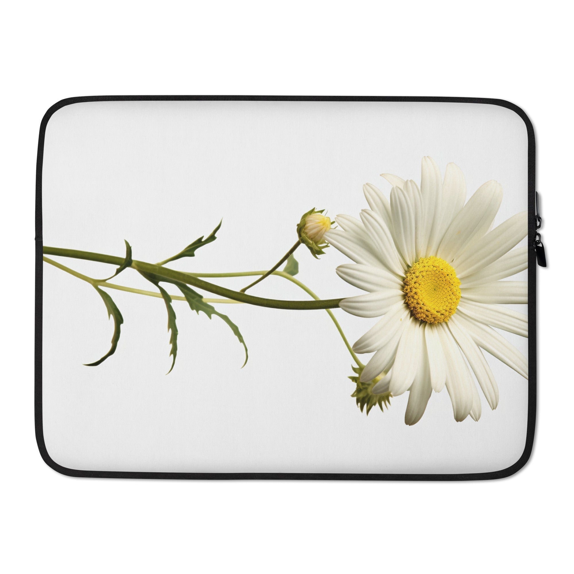 Shasta Daisy Flower Laptop Sleeve by Visual Verse - Image 1