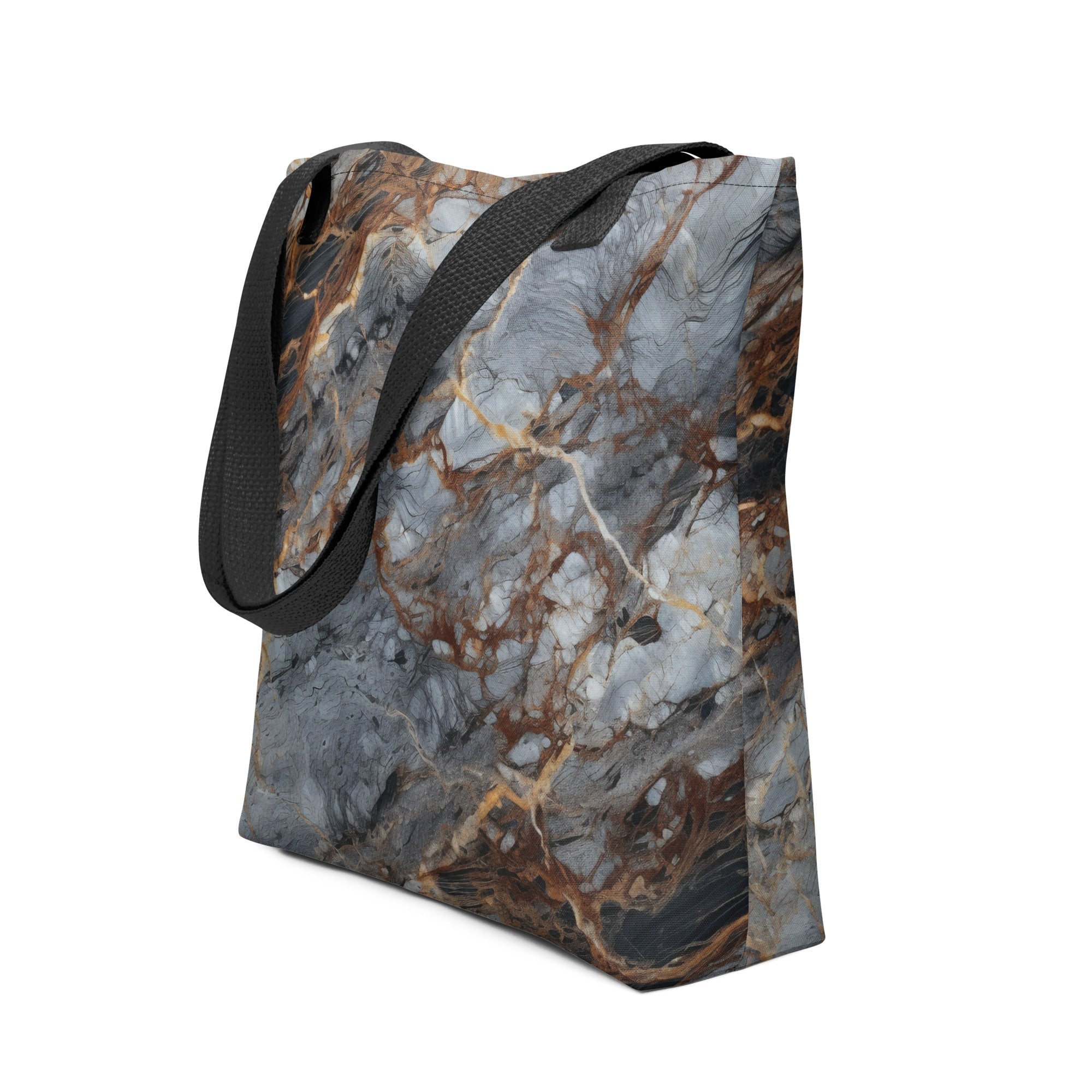 Silver Granite Tote Bag by Visual Verse - Image 1