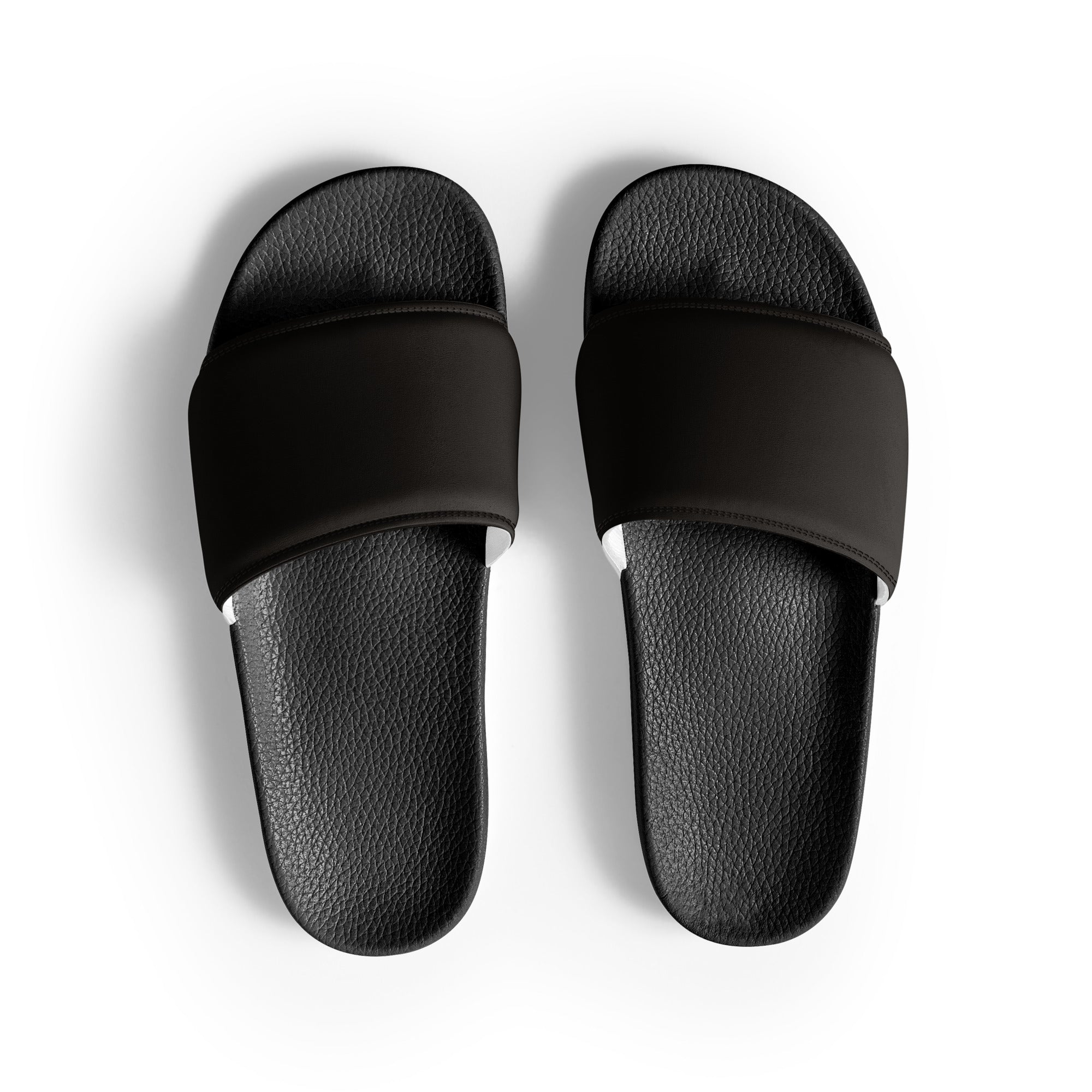 Smoky Black Color Men's Slides by Visual Verse - Image 1