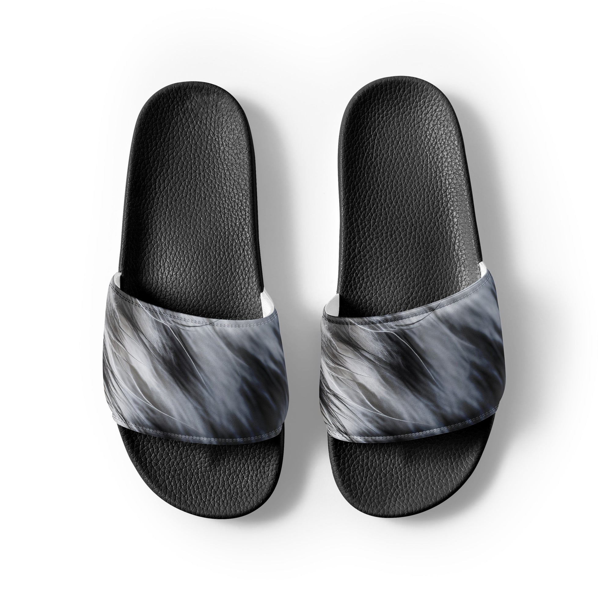 Snow Leopard Fur Men's Slides by Visual Verse - Image 2