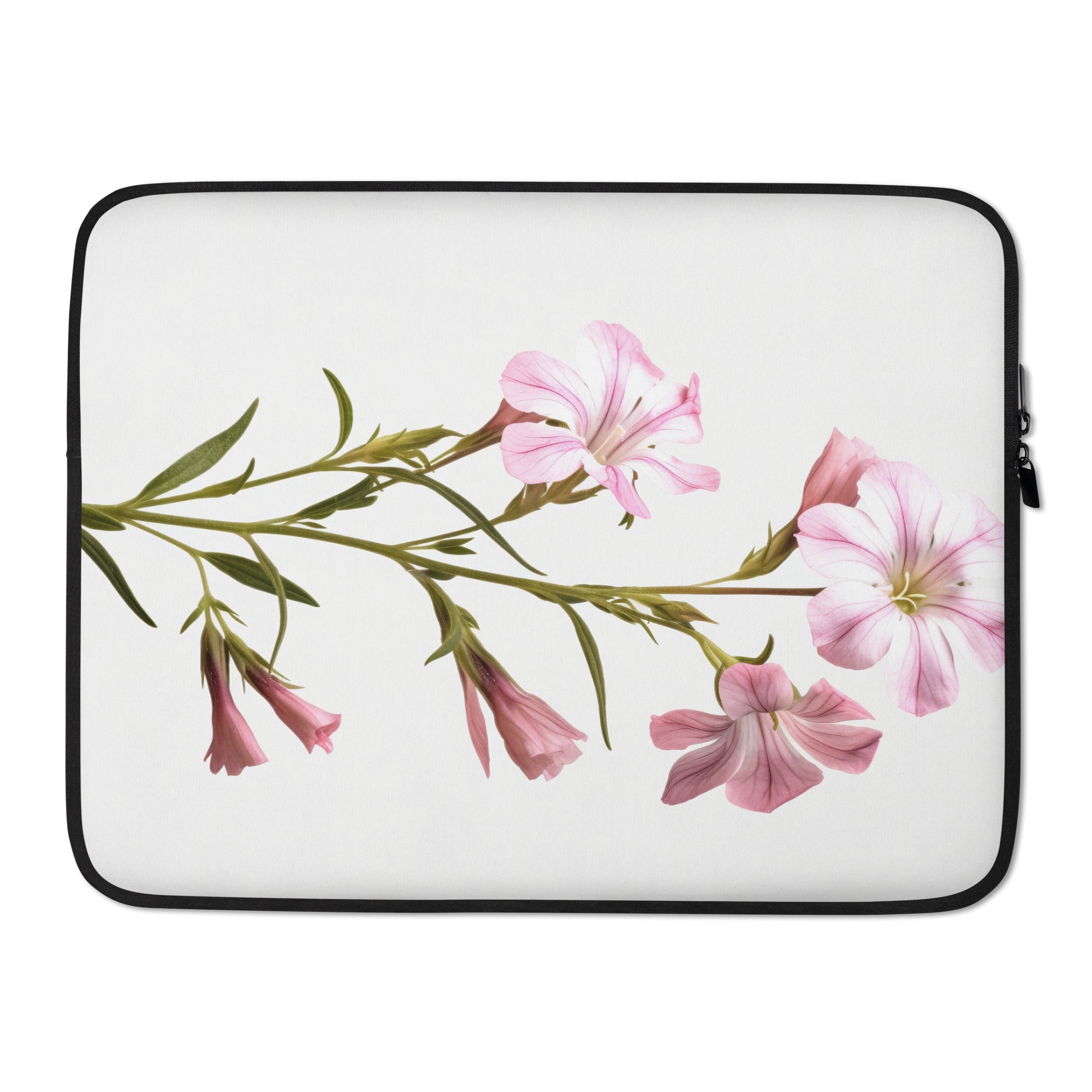 Soapwort Flower Laptop Sleeve by Visual Verse - Image 1