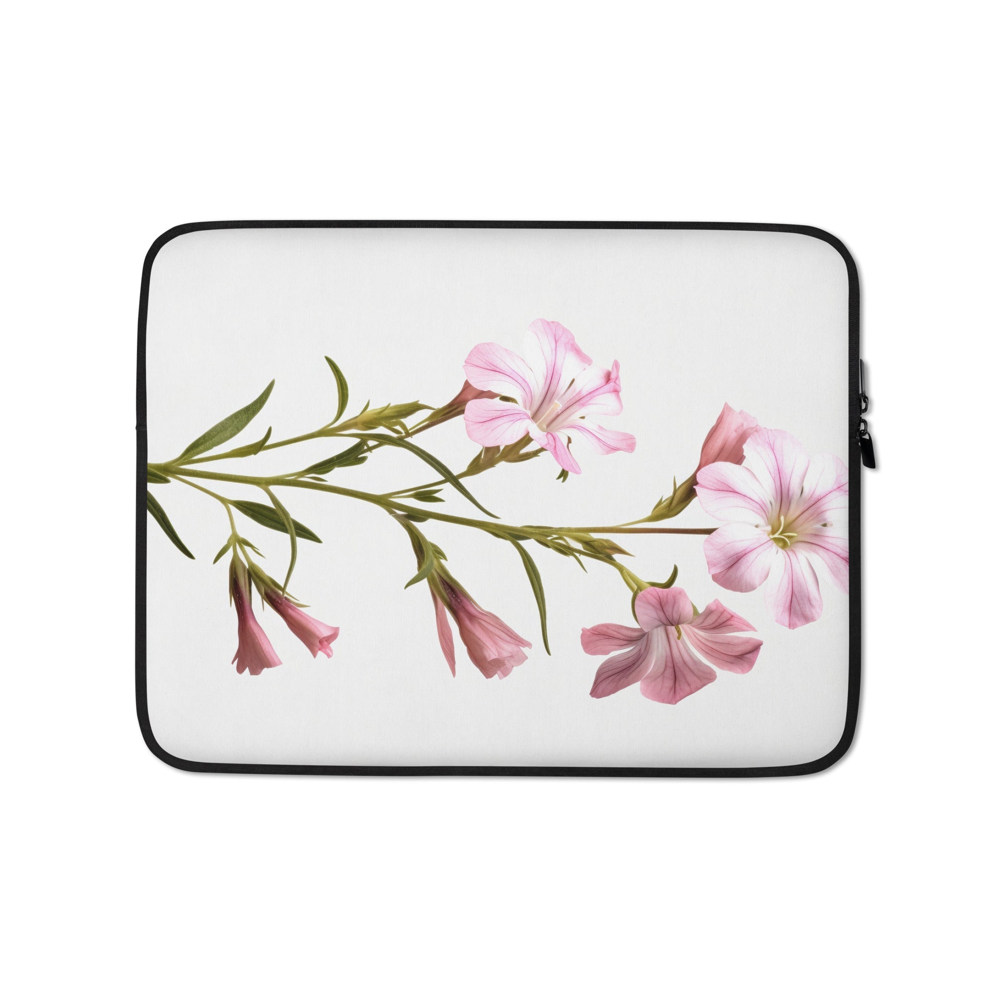 Soapwort Flower Laptop Sleeve by Visual Verse - Image 2