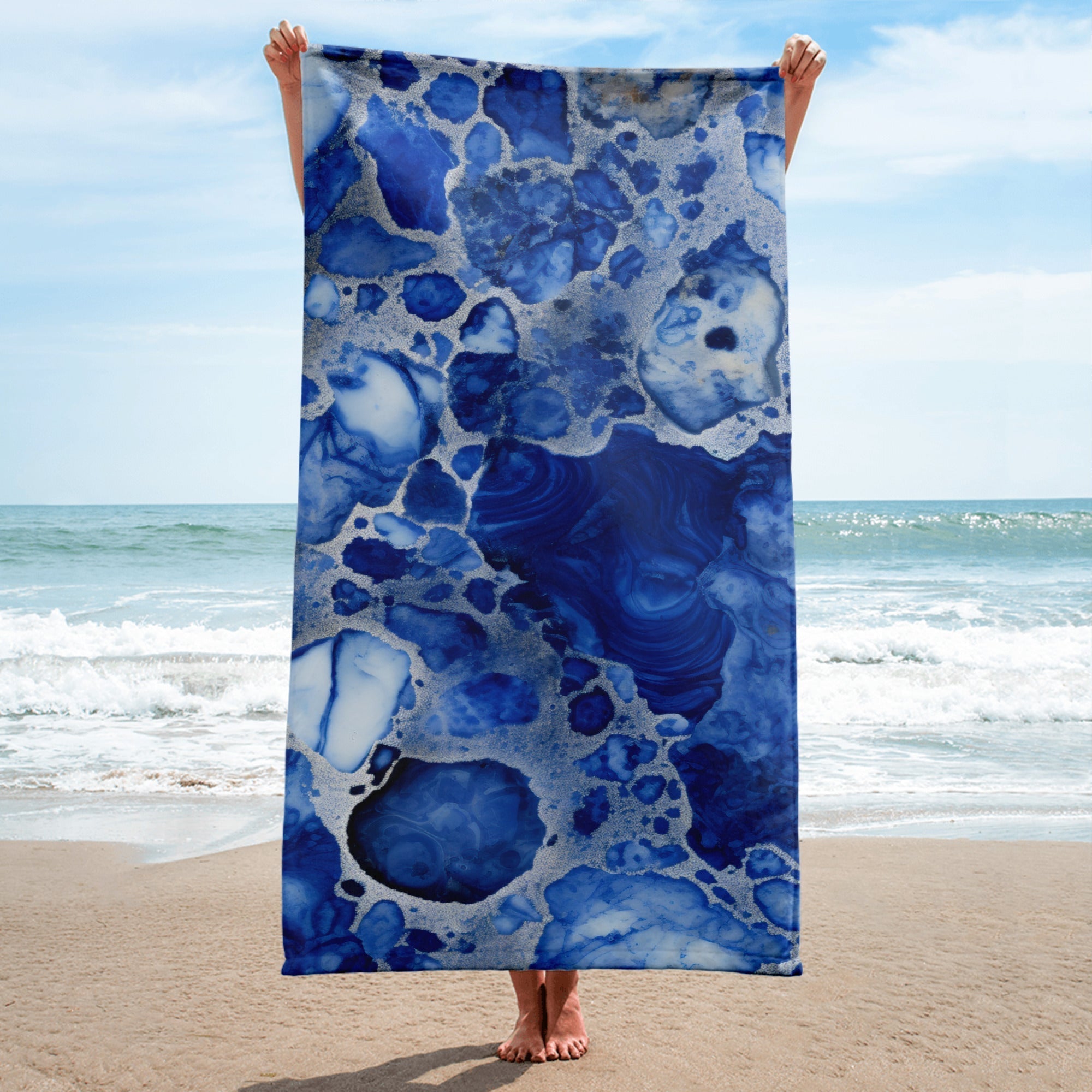 Sodalite Beach Towel by Visual Verse - Image 1