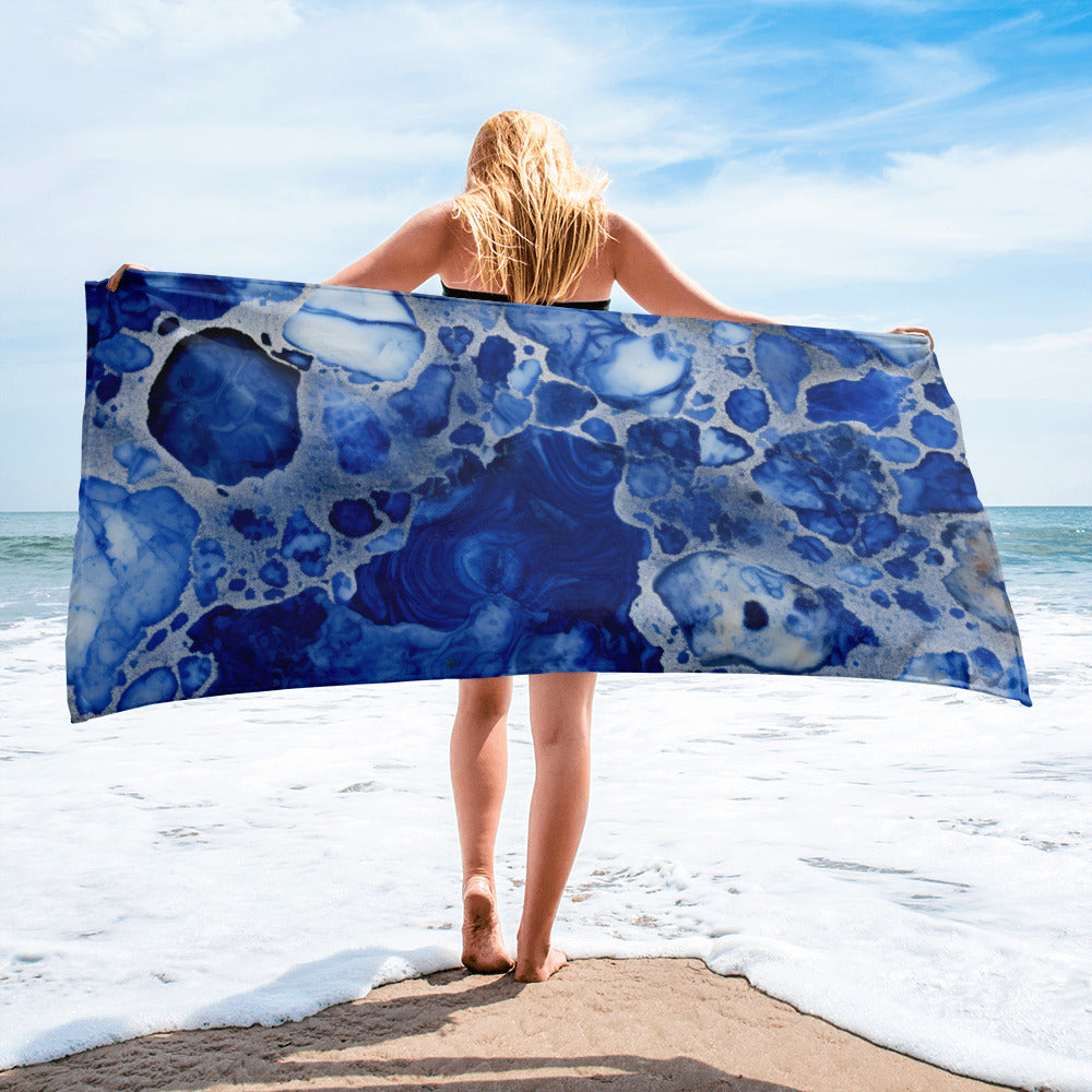 Sodalite Beach Towel by Visual Verse - Image 2