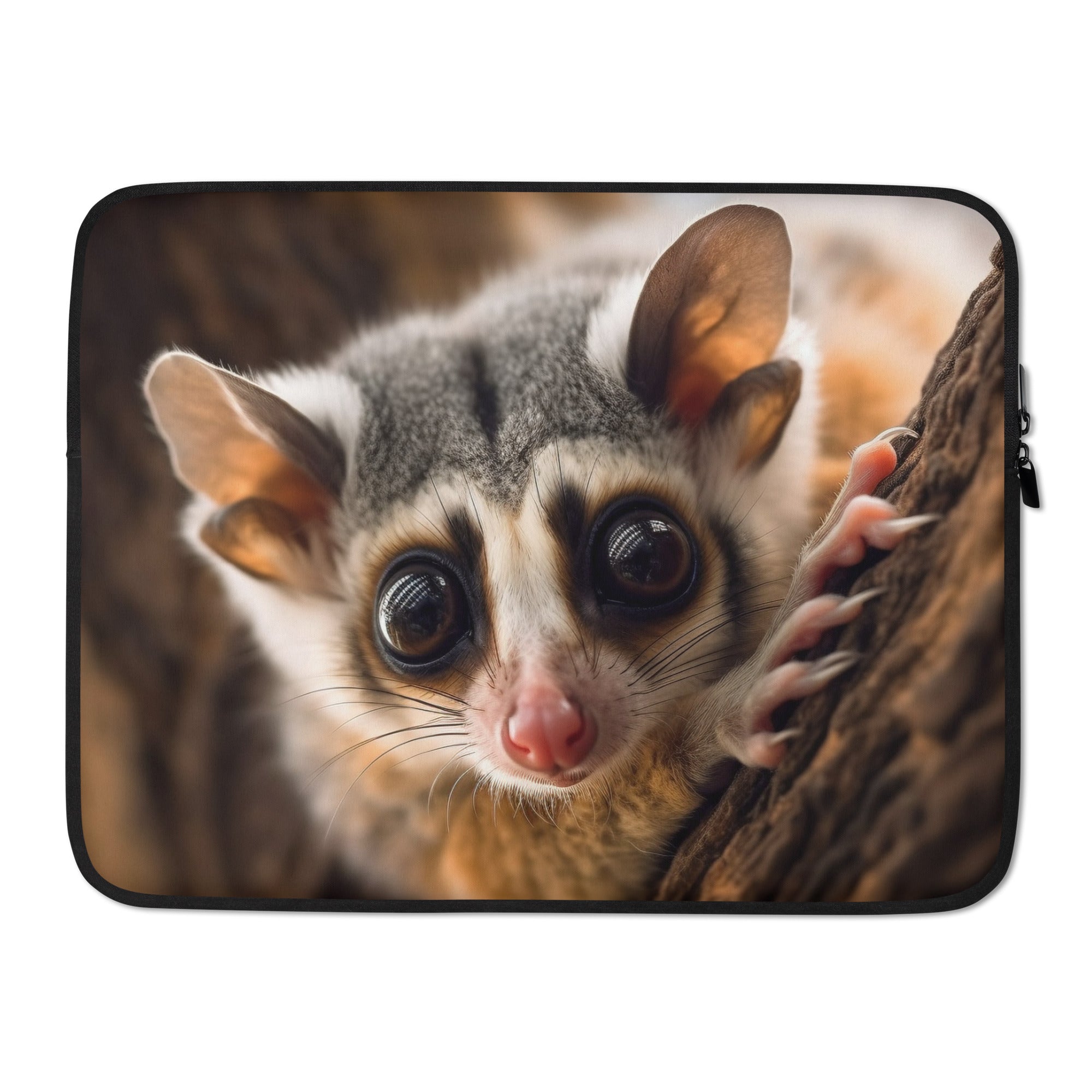 Soft & Vibrant Sugar Glider Laptop Sleeve by Visual Verse - Image 1