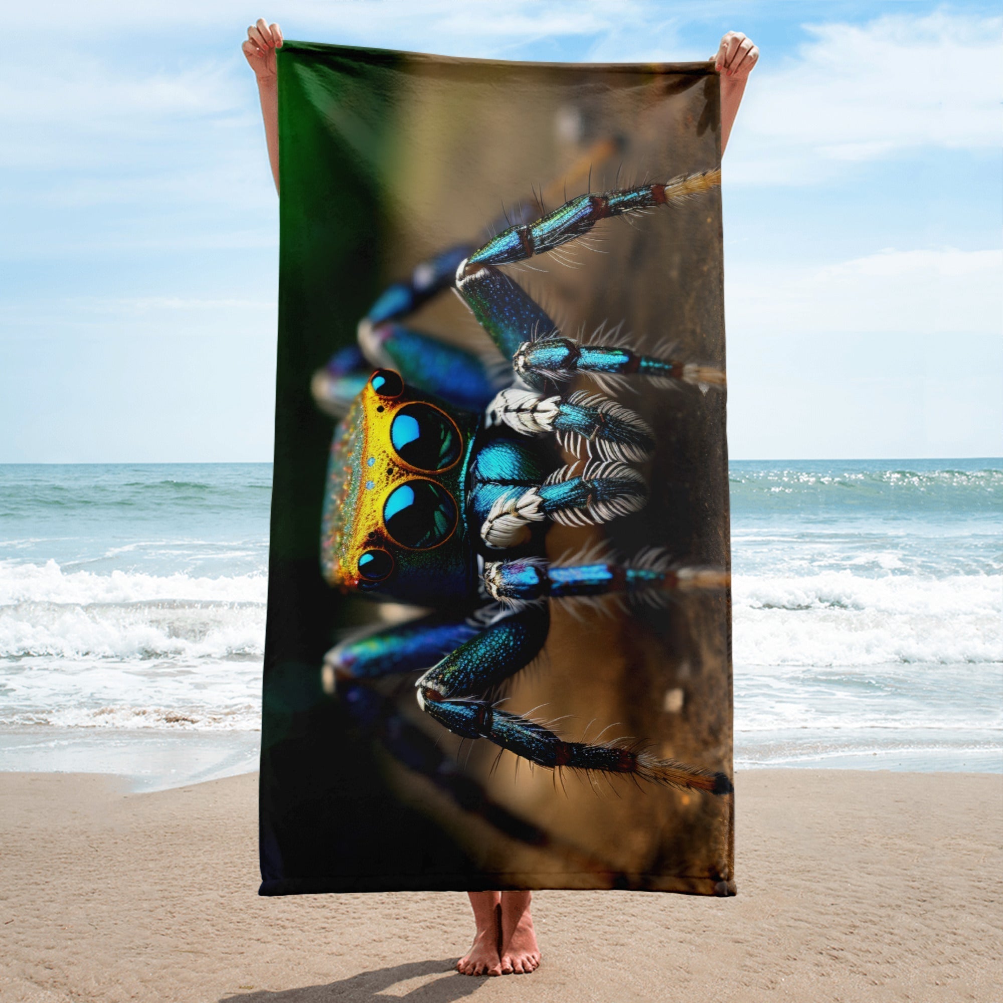 Spider Beach Towel by Visual Verse - Image 1