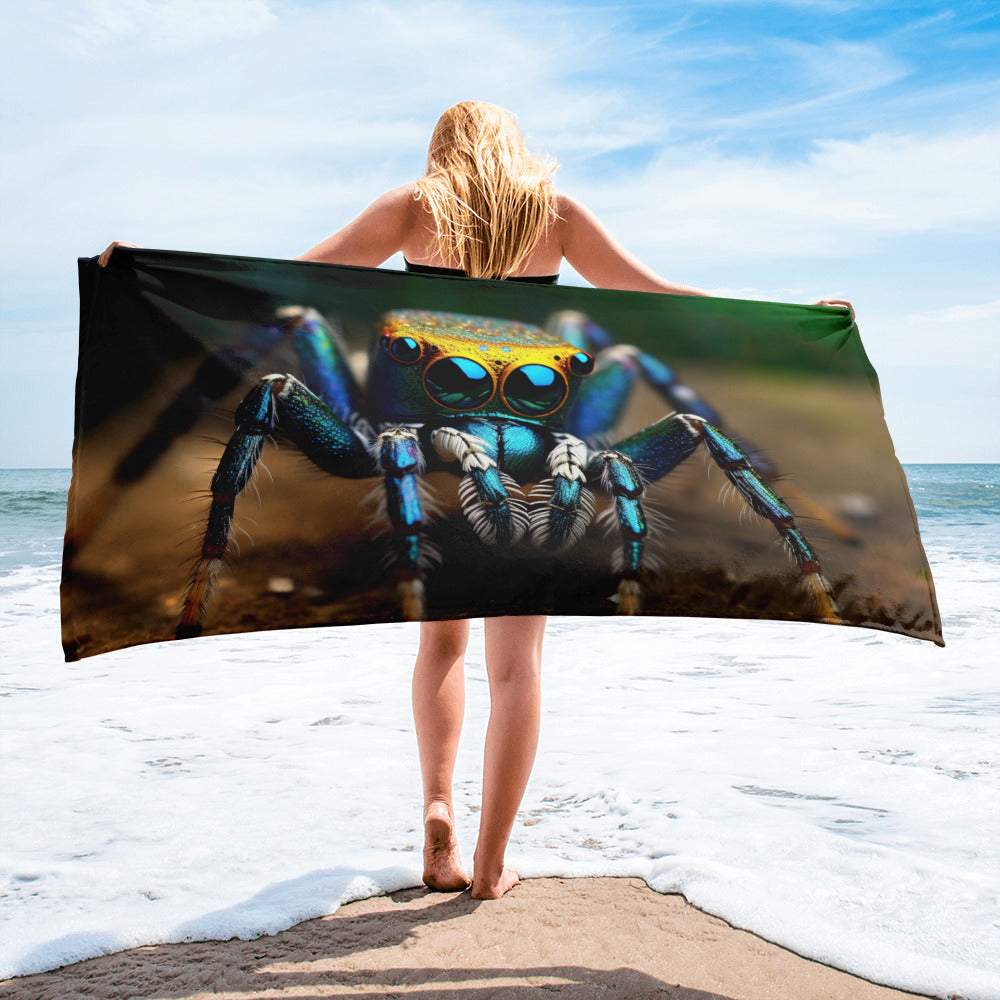 Spider Beach Towel by Visual Verse - Image 2