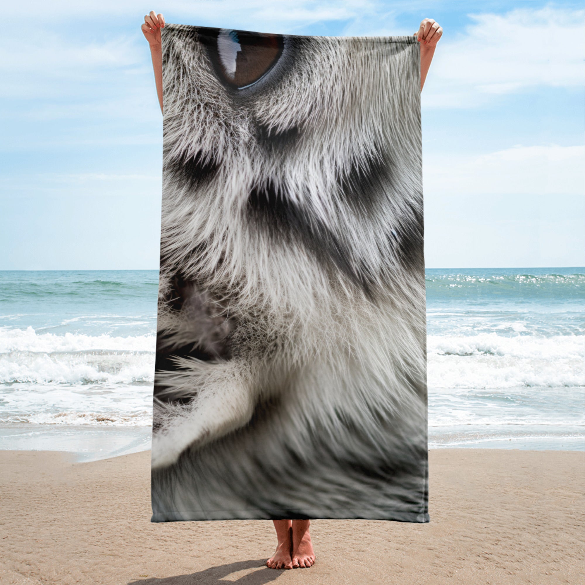 Spotted Fur Beach Towel by Visual Verse - Image 1