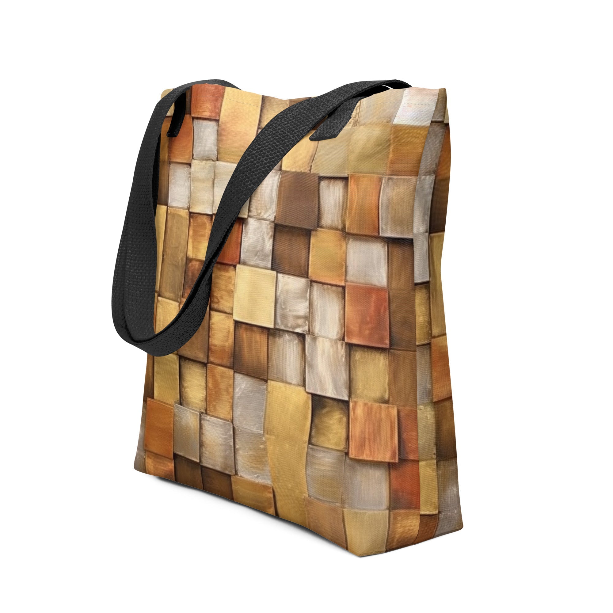 Square Pattern Abstract Tote Bag by Visual Verse - Image 1