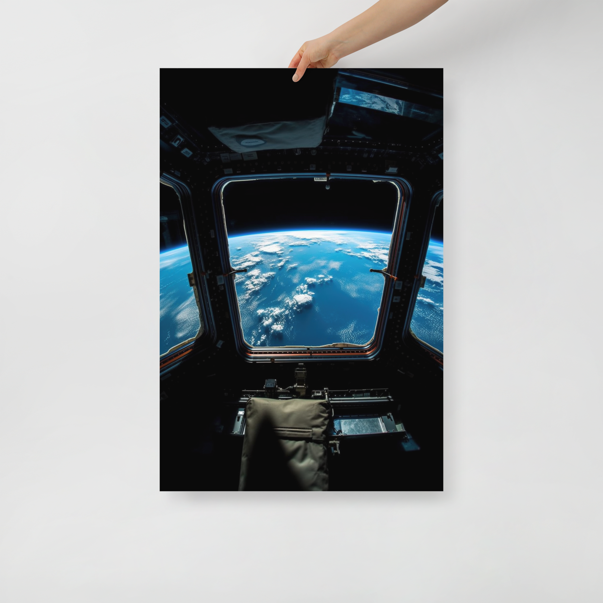 Stunning Celestial Vista Space Station Panorama Art Poster by Visual Verse - Image 1