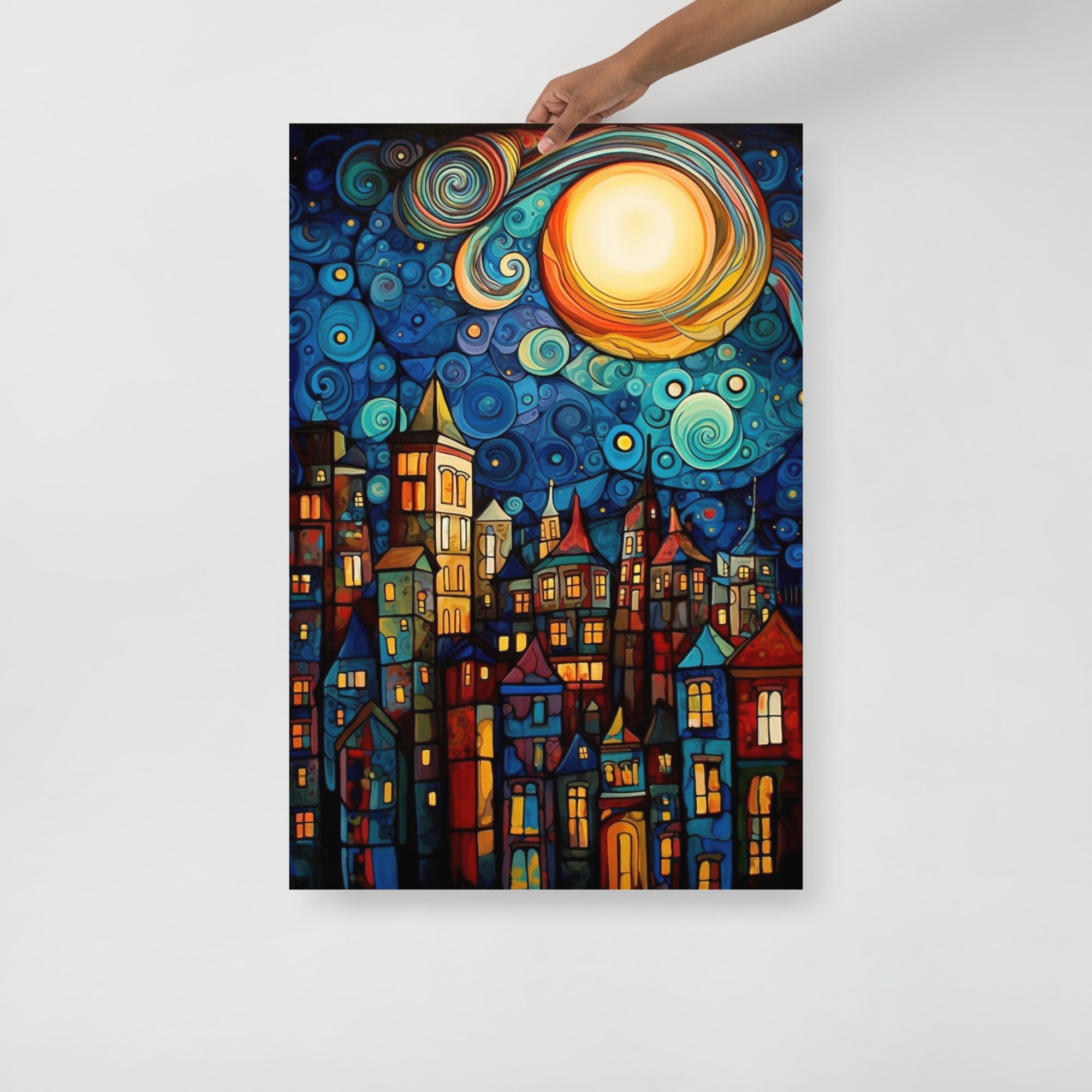 Stunning City Dreamscape Art Poster by Visual Verse - Image 1