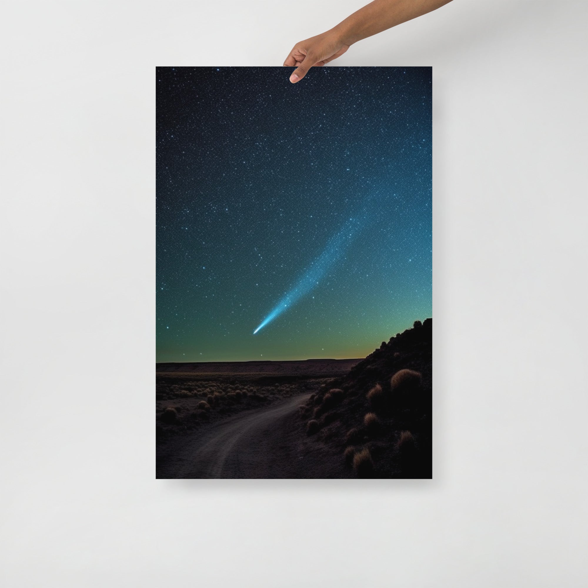 Stunning Comet Halley Space Art Poster by Visual Verse - Image 1