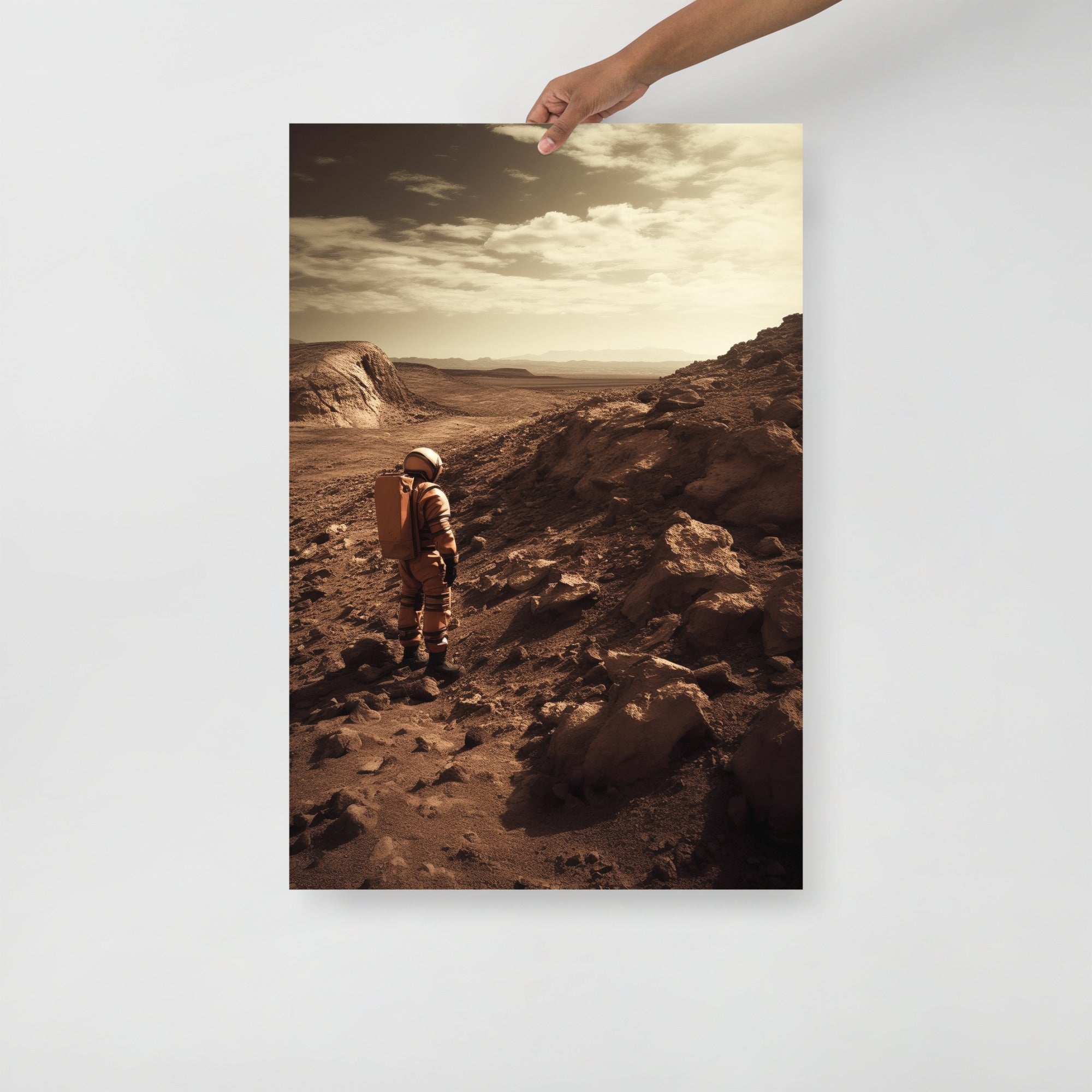 Stunning Red Mars Terrain Art Poster by Visual Verse - Image 1