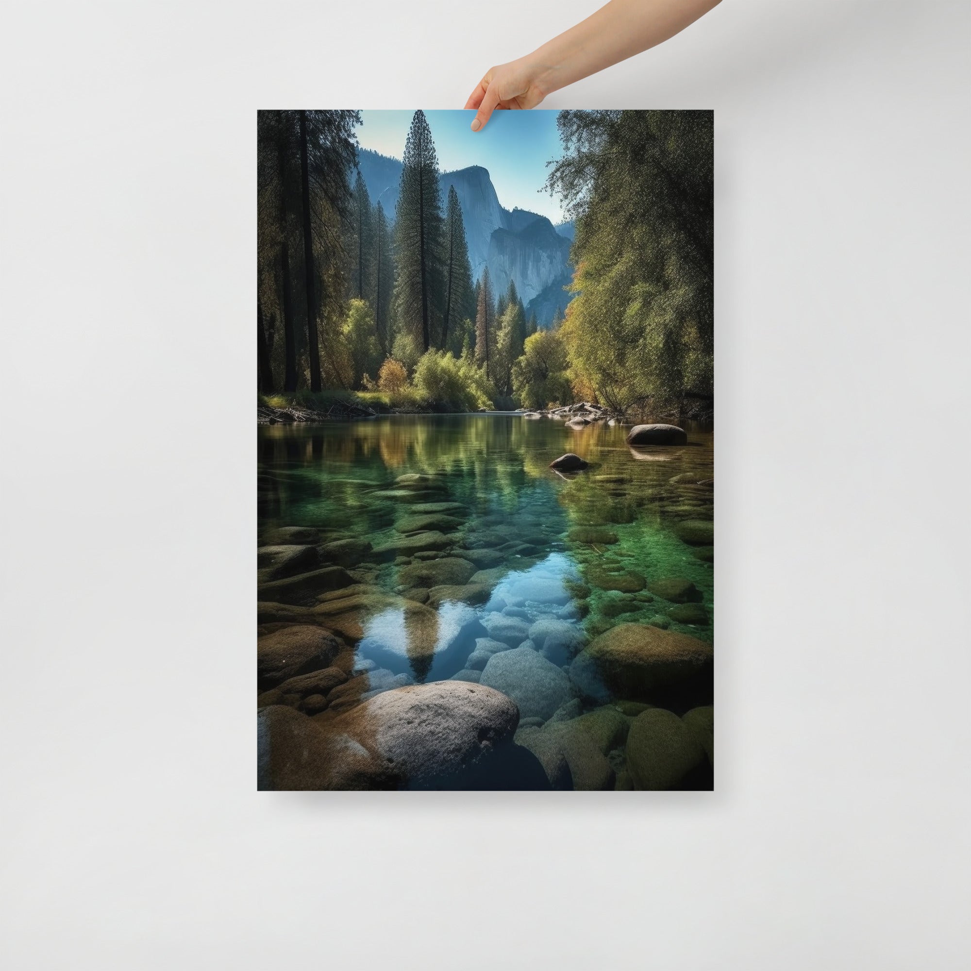 Stunning Yosemite Landscape Nature Art Poster by Visual Verse - Image 1