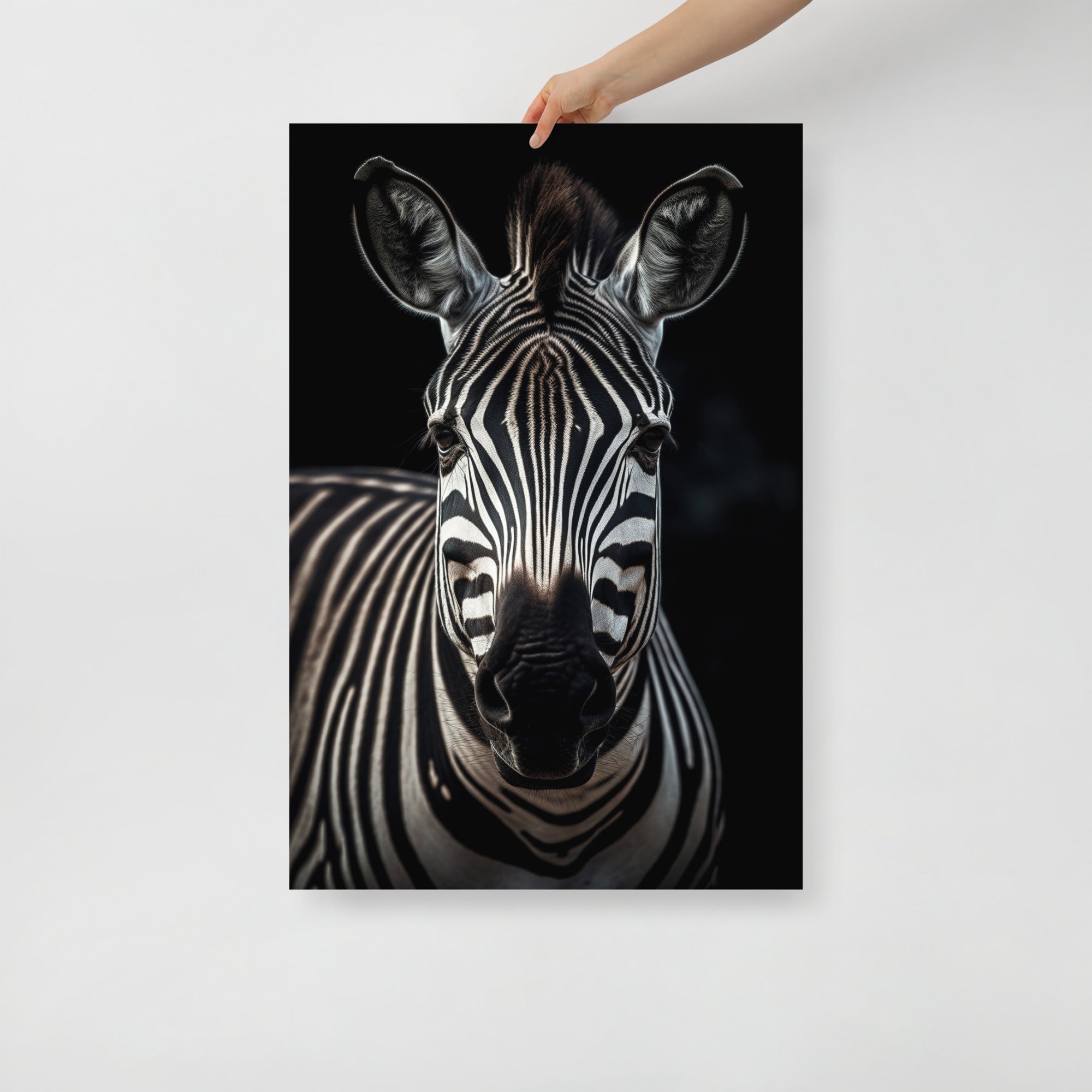 Stunning Zebra Wildlife Safari Art Poster by Visual Verse - Image 1