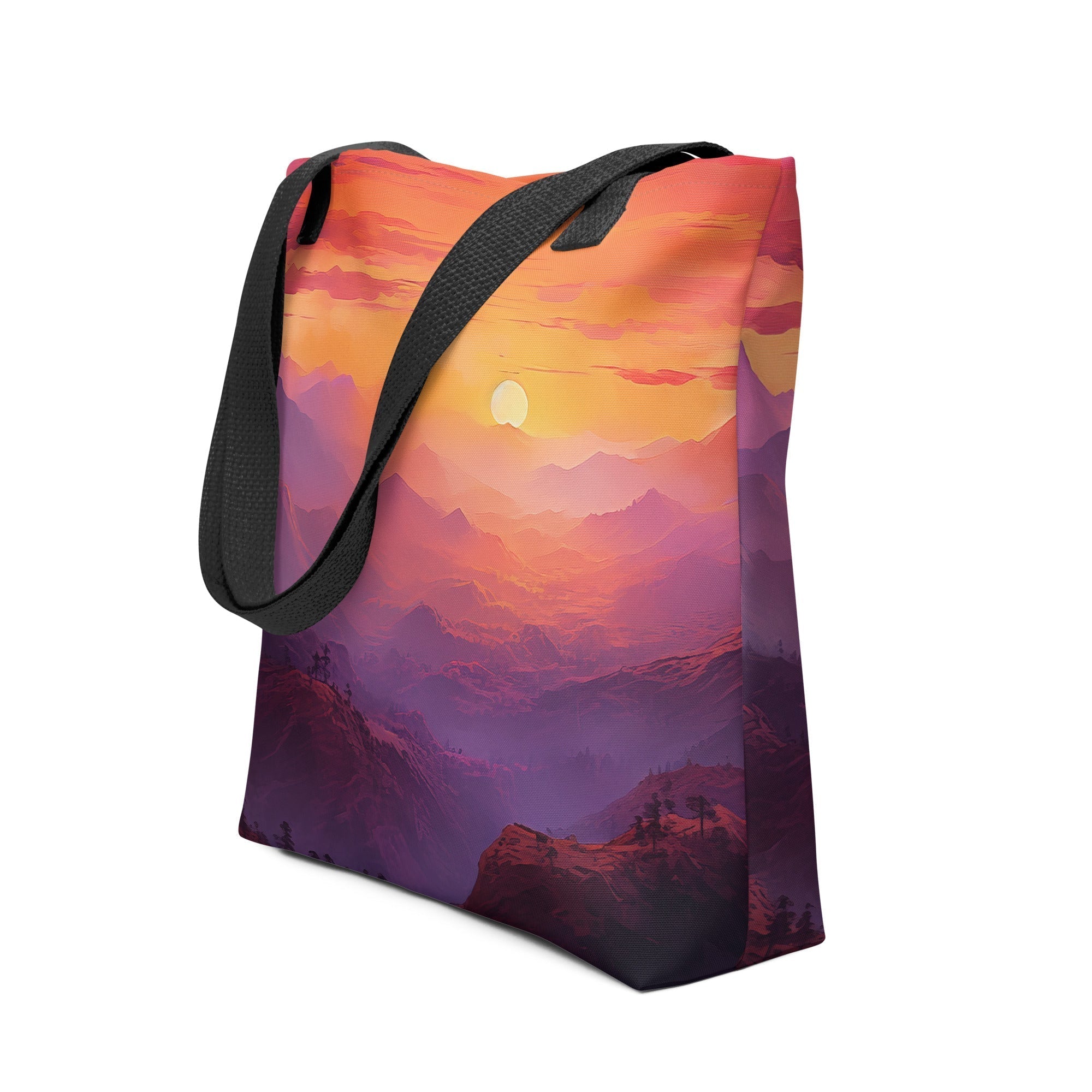 Sunset Painting Tote Bag by Visual Verse - Image 1