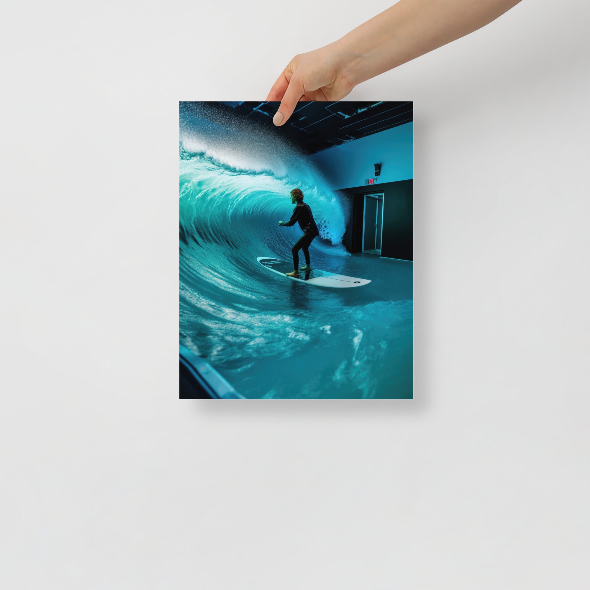 Surfing Waves Indoor Art Poster by Visual Verse - Image 2