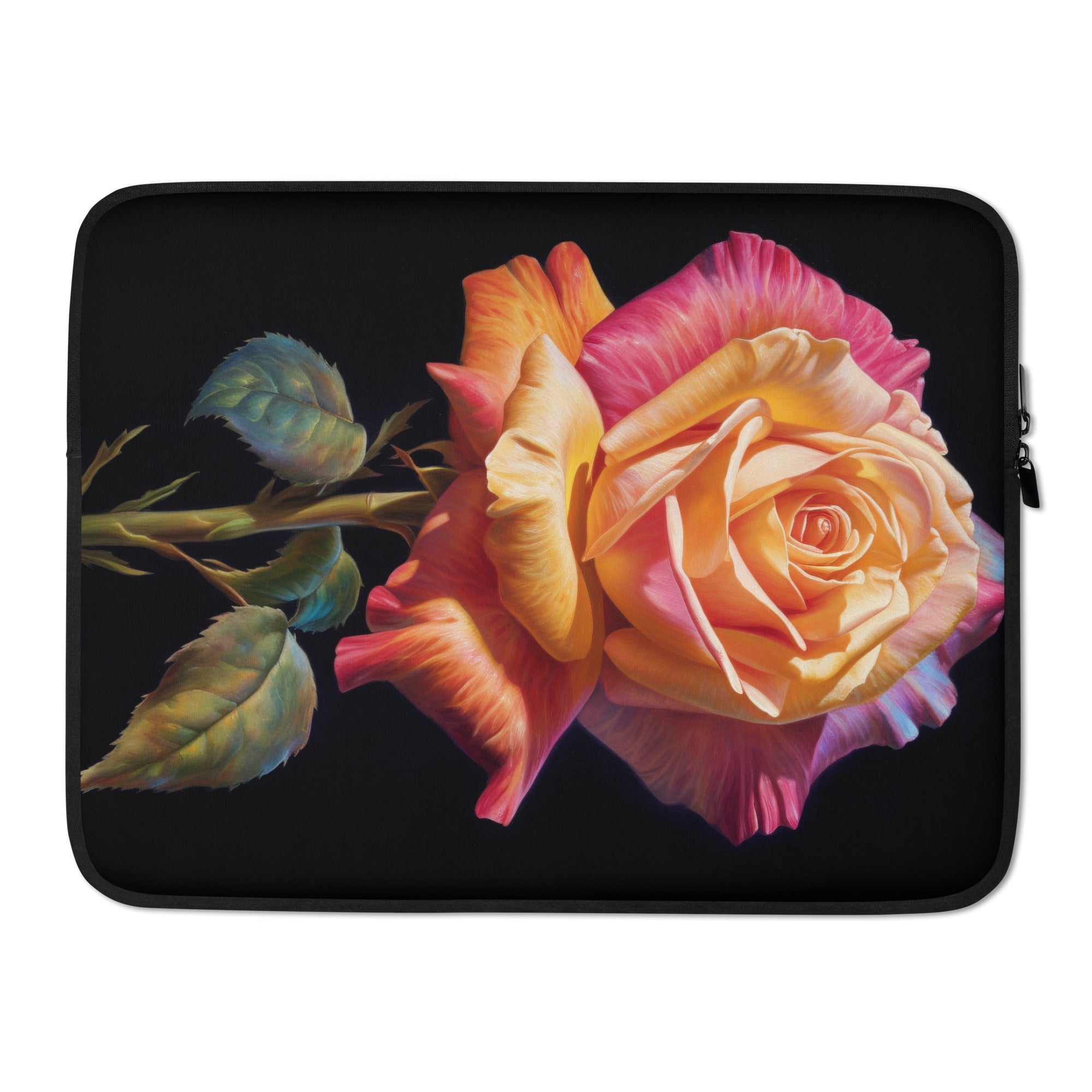 Sweet Rose Flower Laptop Sleeve by Visual Verse - Image 1