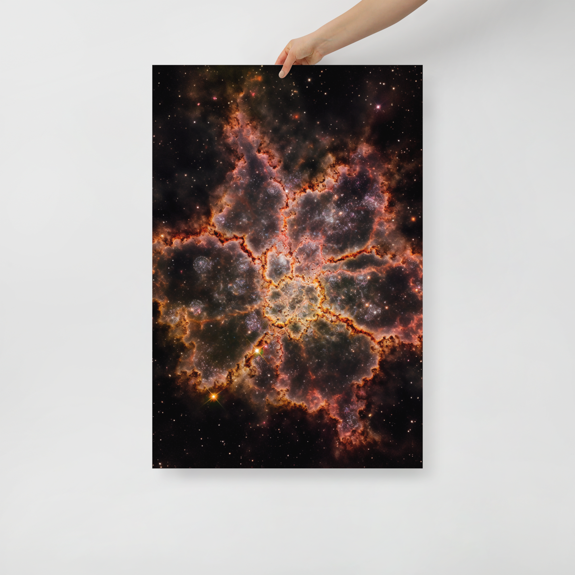 Tarantula Nebula Cosmic Voyage Celestial Web Art Poster by Visual Verse - Image 1