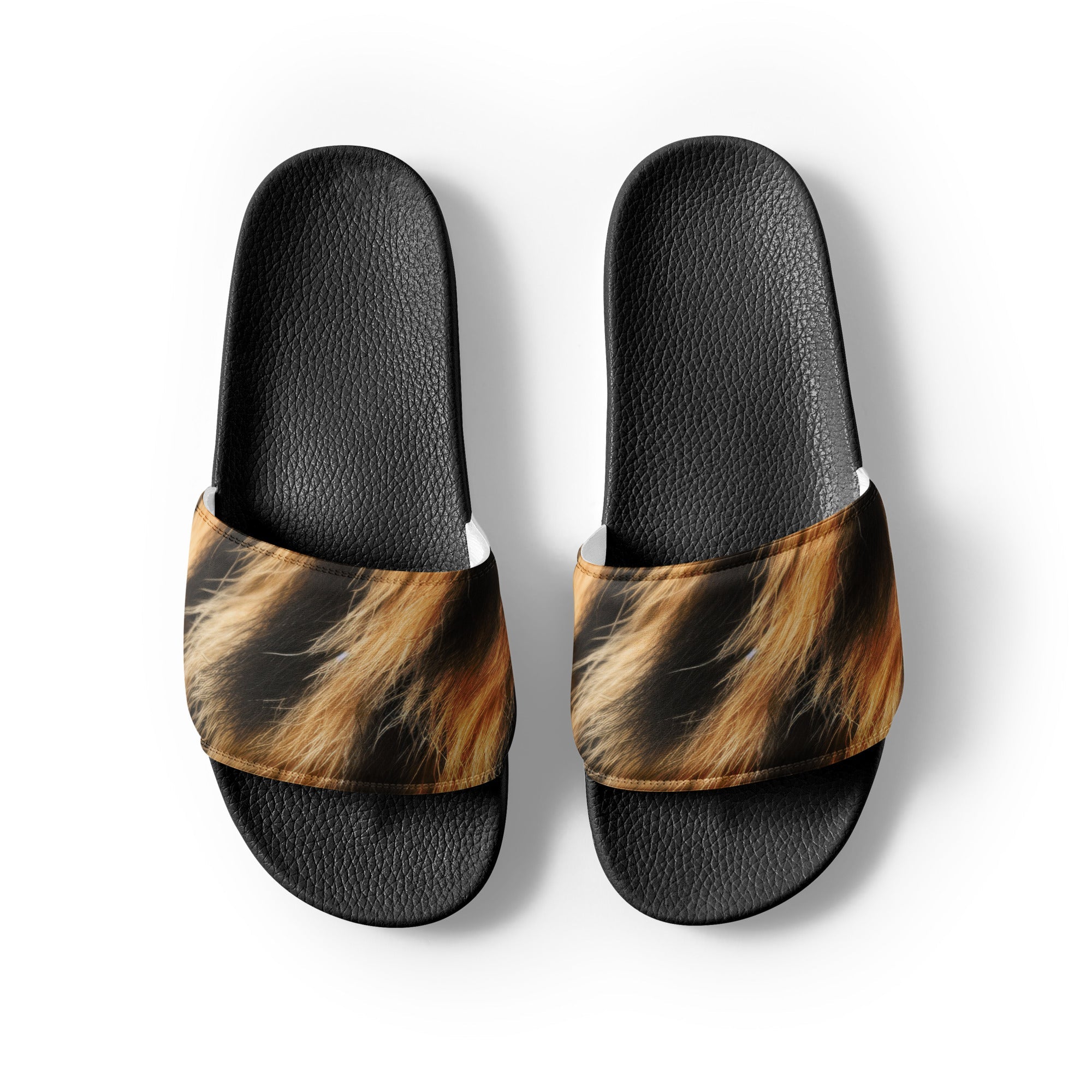 Tasmanian Tiger Fur Men's Slides by Visual Verse - Image 2