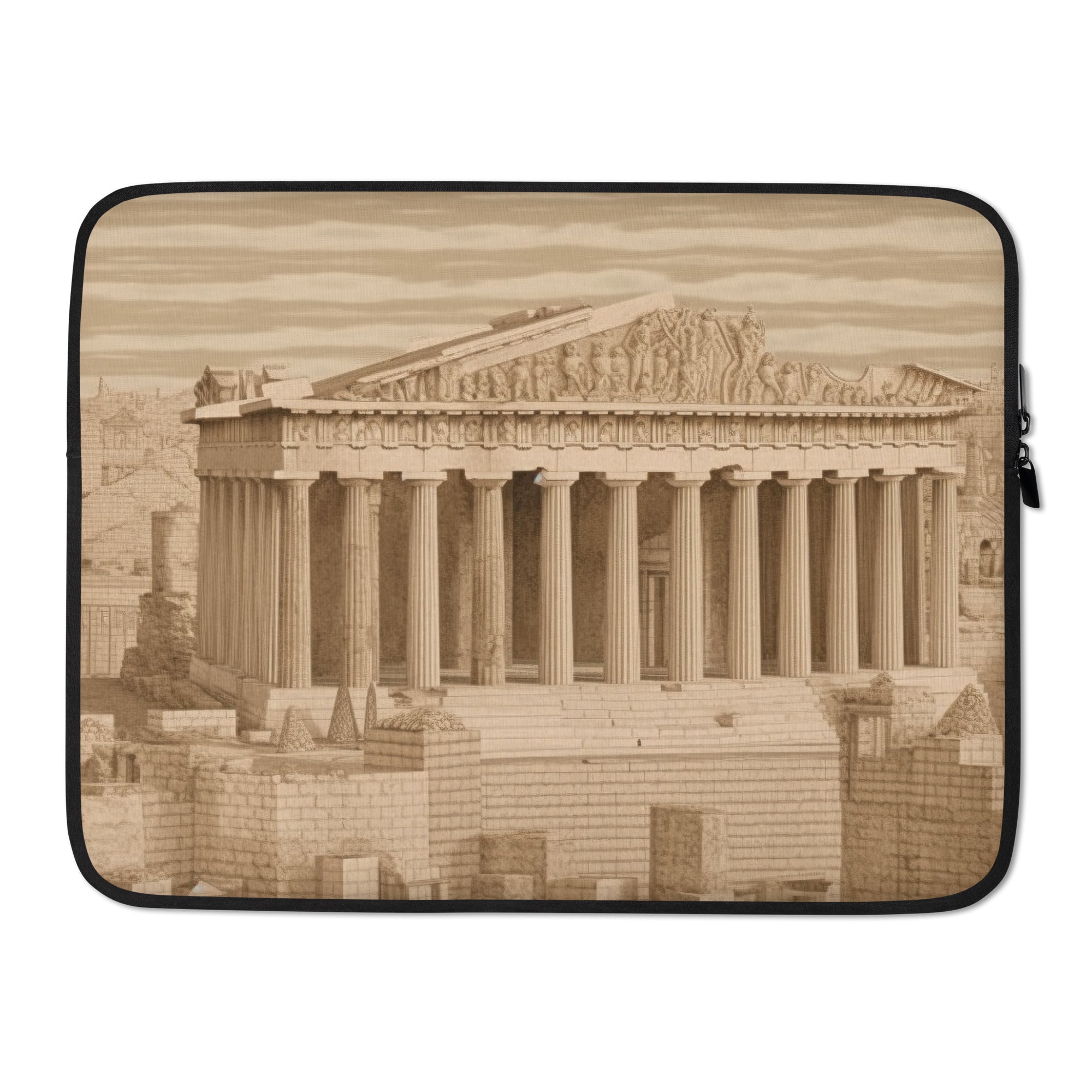 The Acropolis Greece Laptop Sleeve by Visual Verse - Image 1