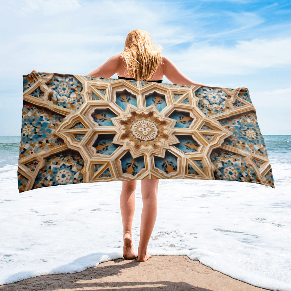 The Alhambra Spain Beach Towel by Visual Verse - Image 1