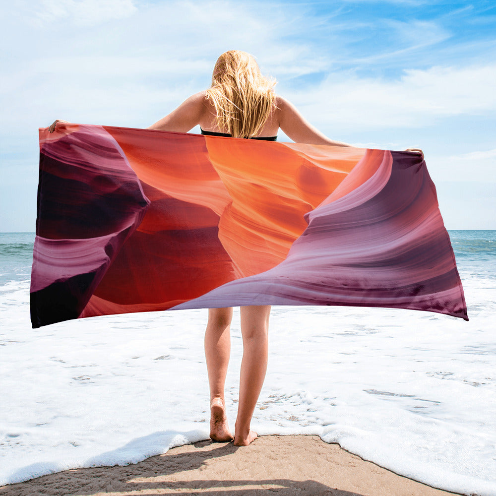 The Antelope Canyon USA Beach Towel by Visual Verse - Image 1