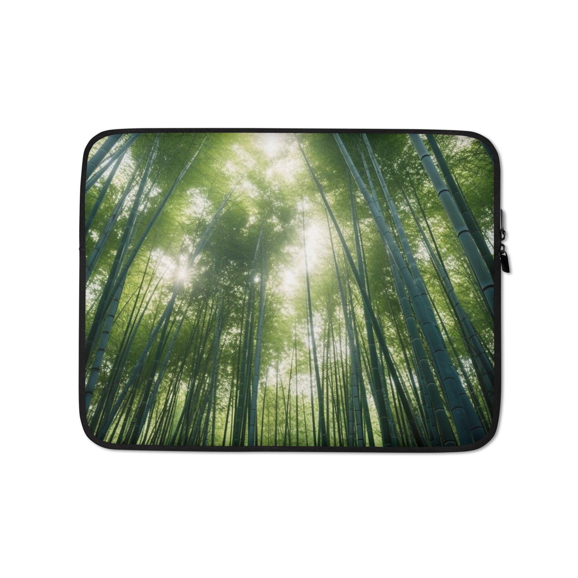 The Arashiyama Bamboo Grove Japan Laptop Sleeve by Visual Verse - Image 2