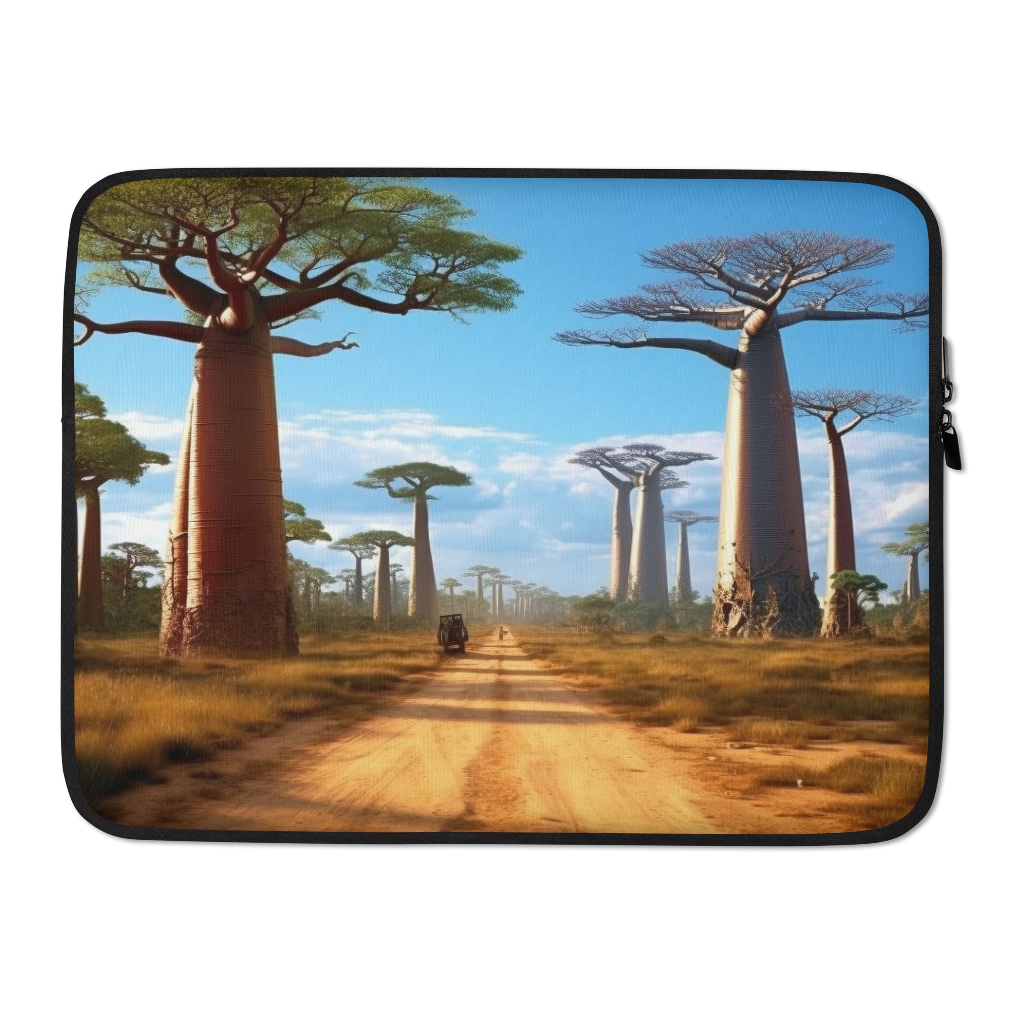 The Avenue of The Baobabs Madagascar Laptop Sleeve by Visual Verse - Image 1