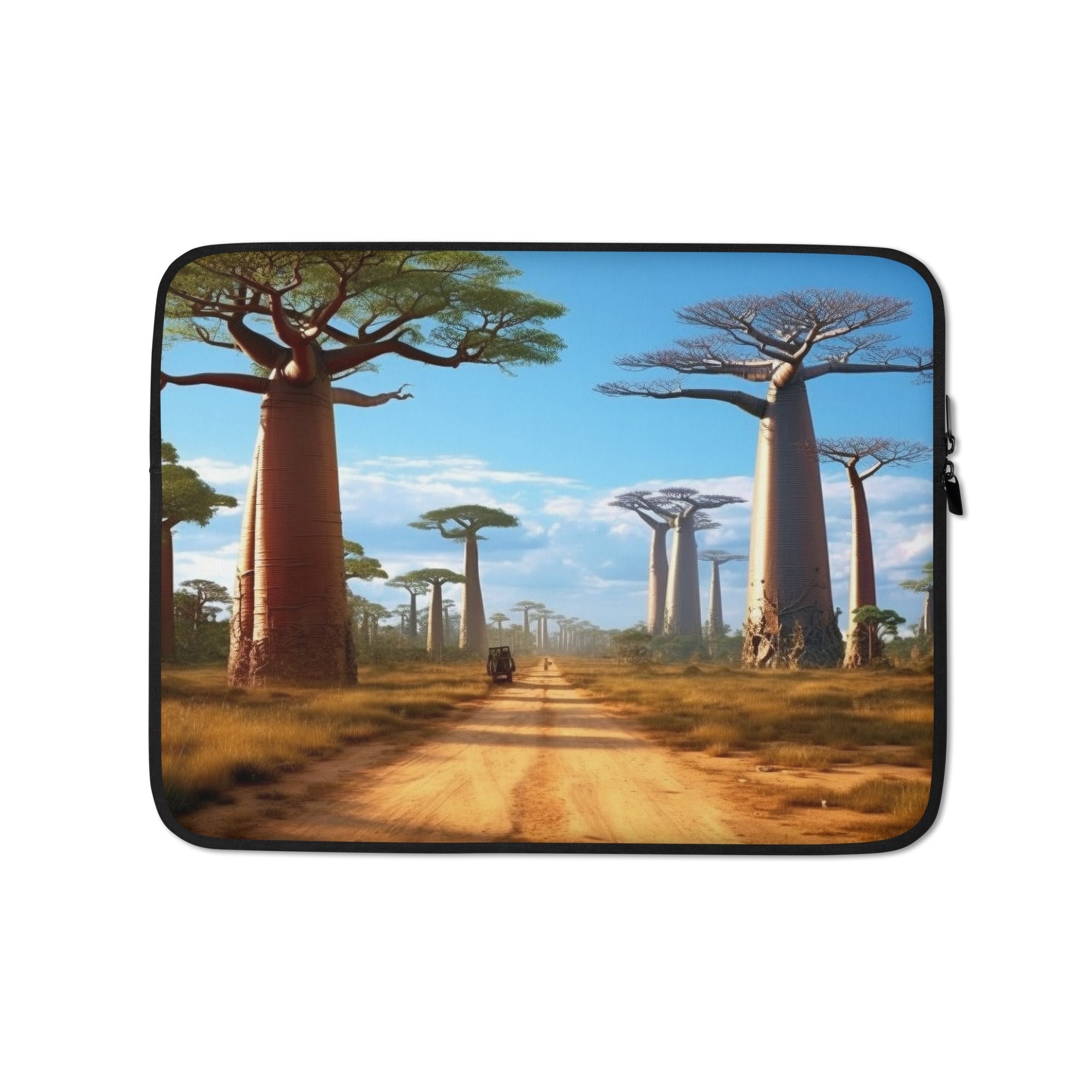 The Avenue of The Baobabs Madagascar Laptop Sleeve by Visual Verse - Image 2