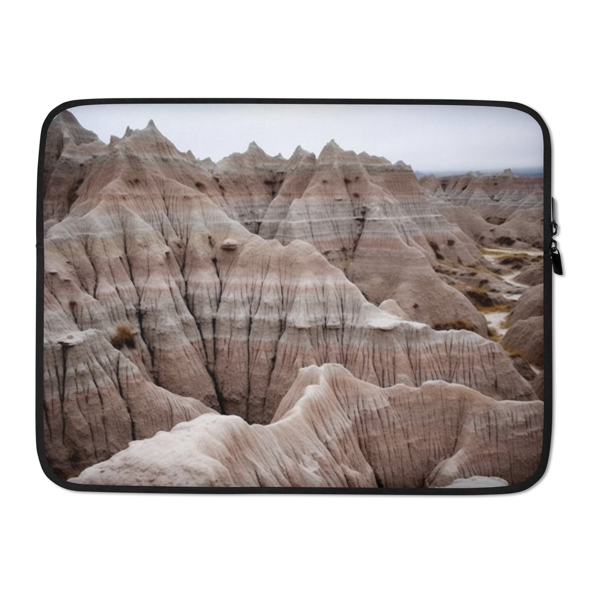 The Badlands National Park USA Laptop Sleeve by Visual Verse - Image 1