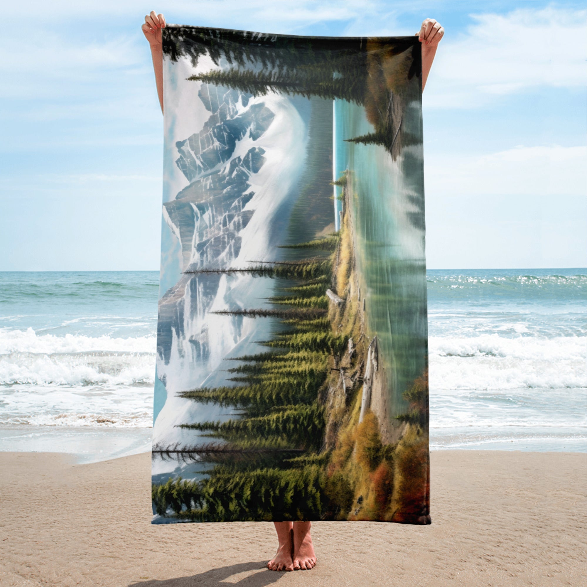 The Banff Park Canada Beach Towel by Visual Verse - Image 2