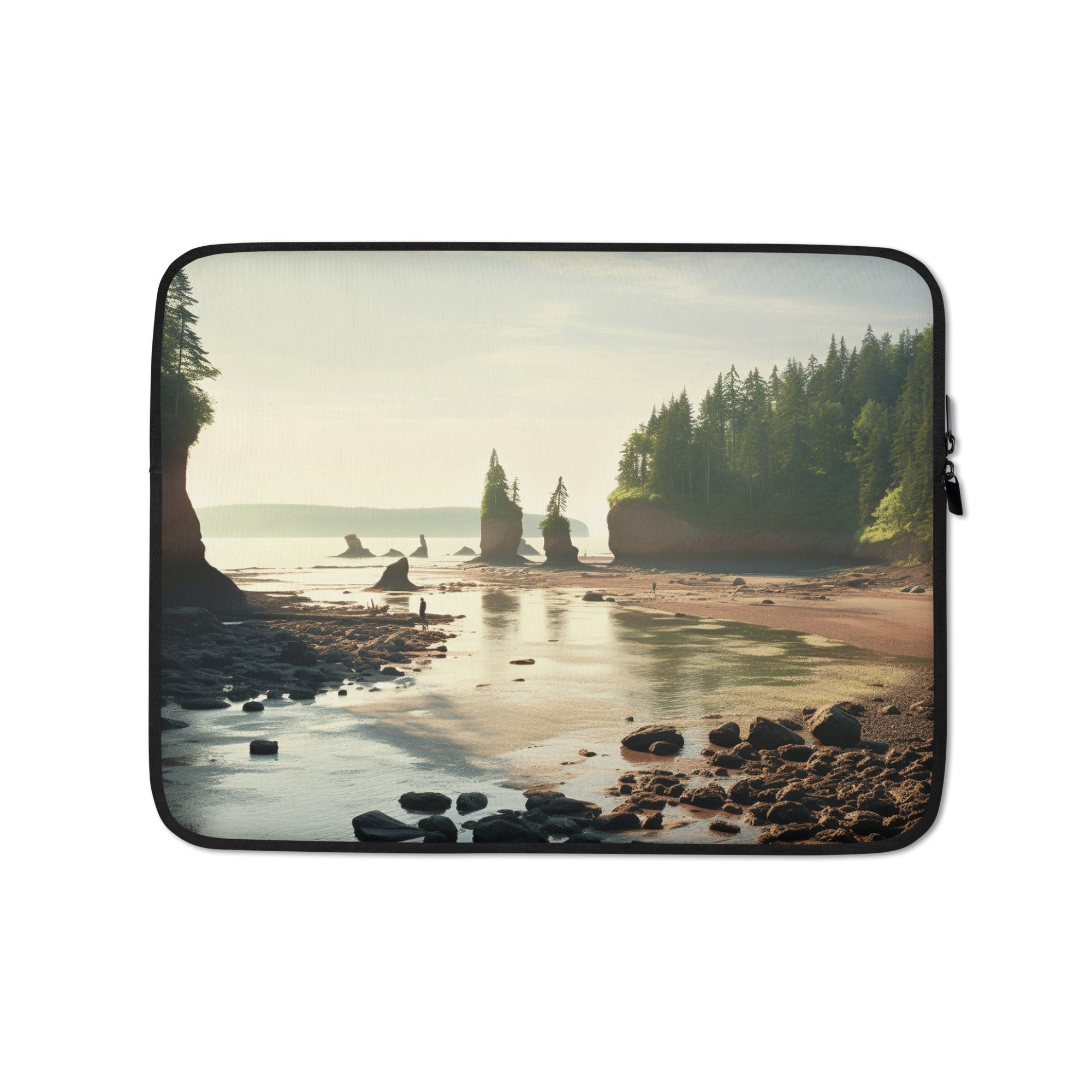 The Bay of Fundy Canada Laptop Sleeve by Visual Verse - Image 2