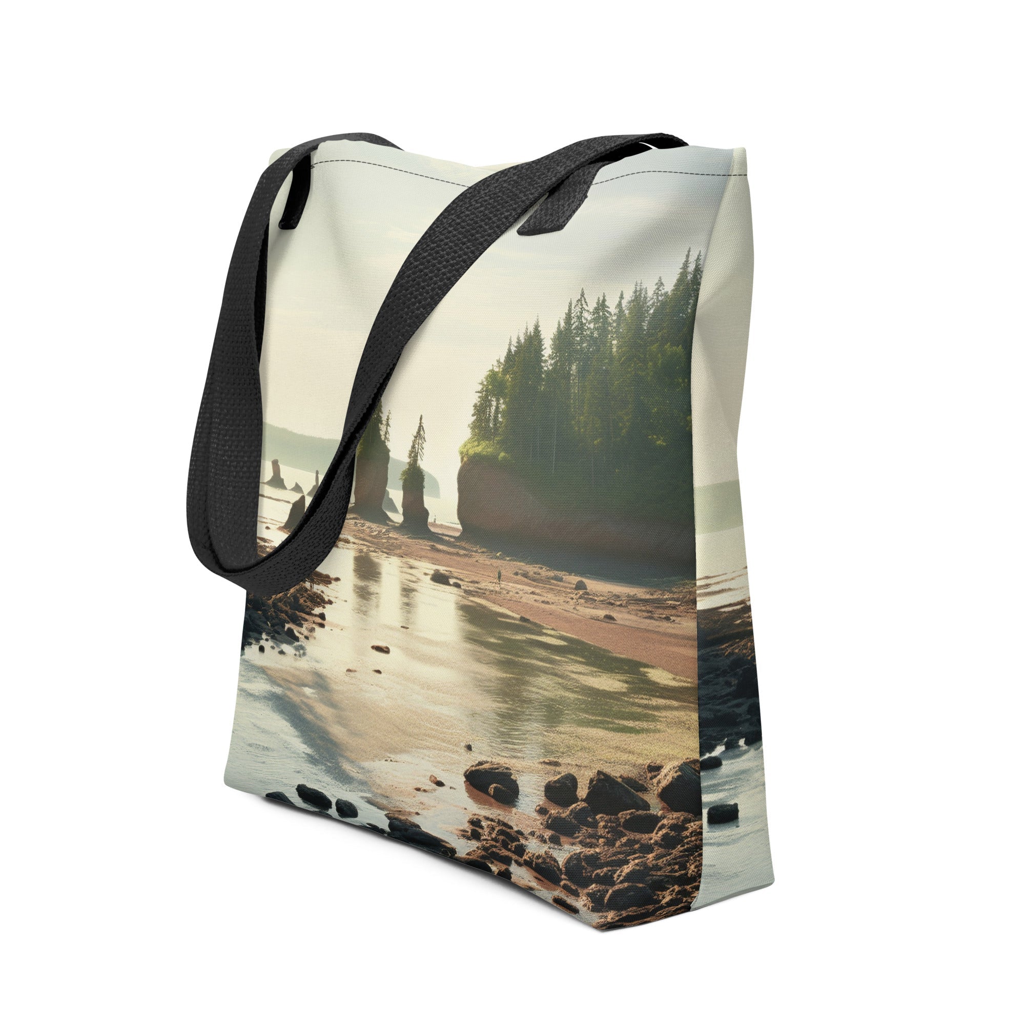 The Bay of Fundy Canada Tote Bag by Visual Verse - Image 1