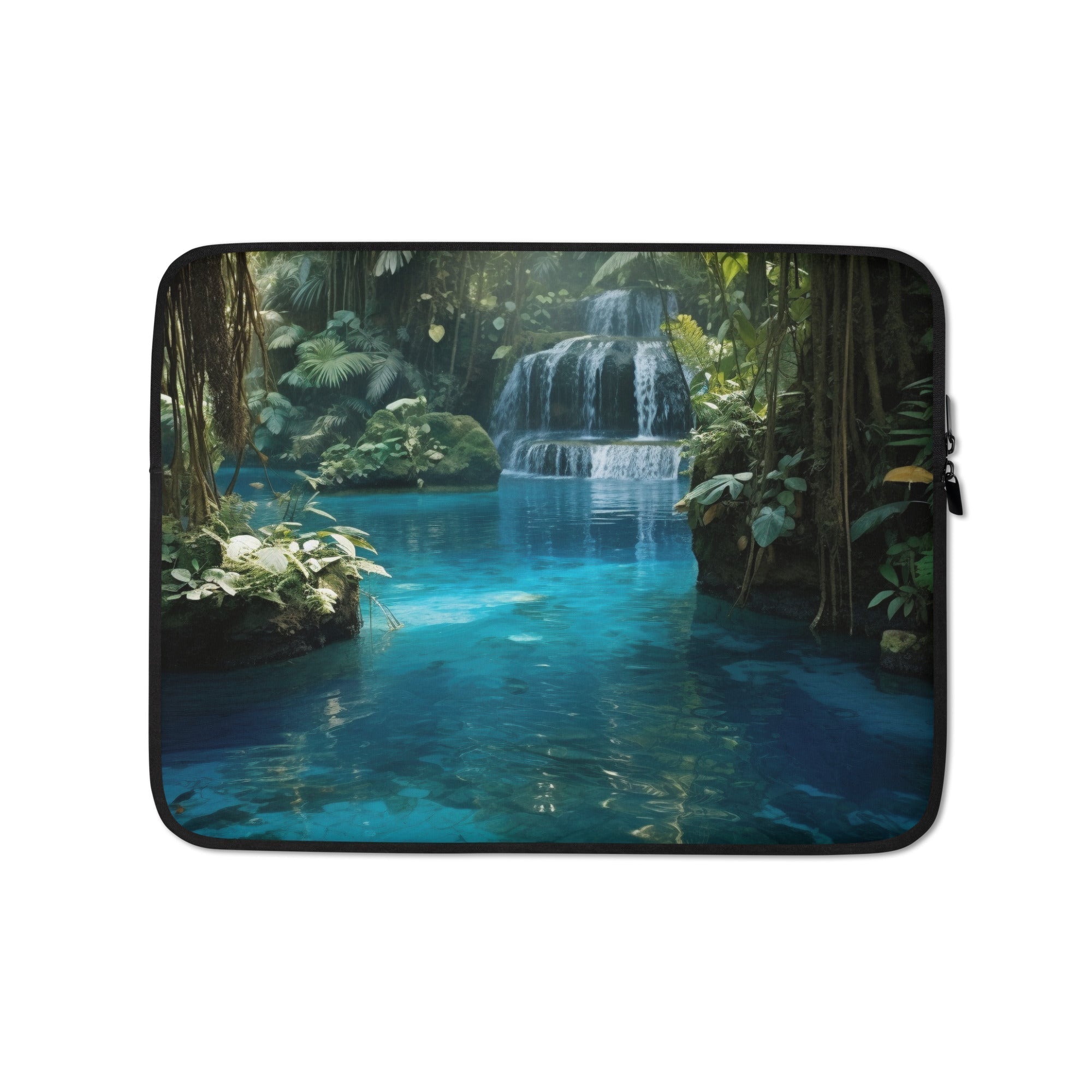 The Blue Hole Jamaica Laptop Sleeve by Visual Verse - Image 2