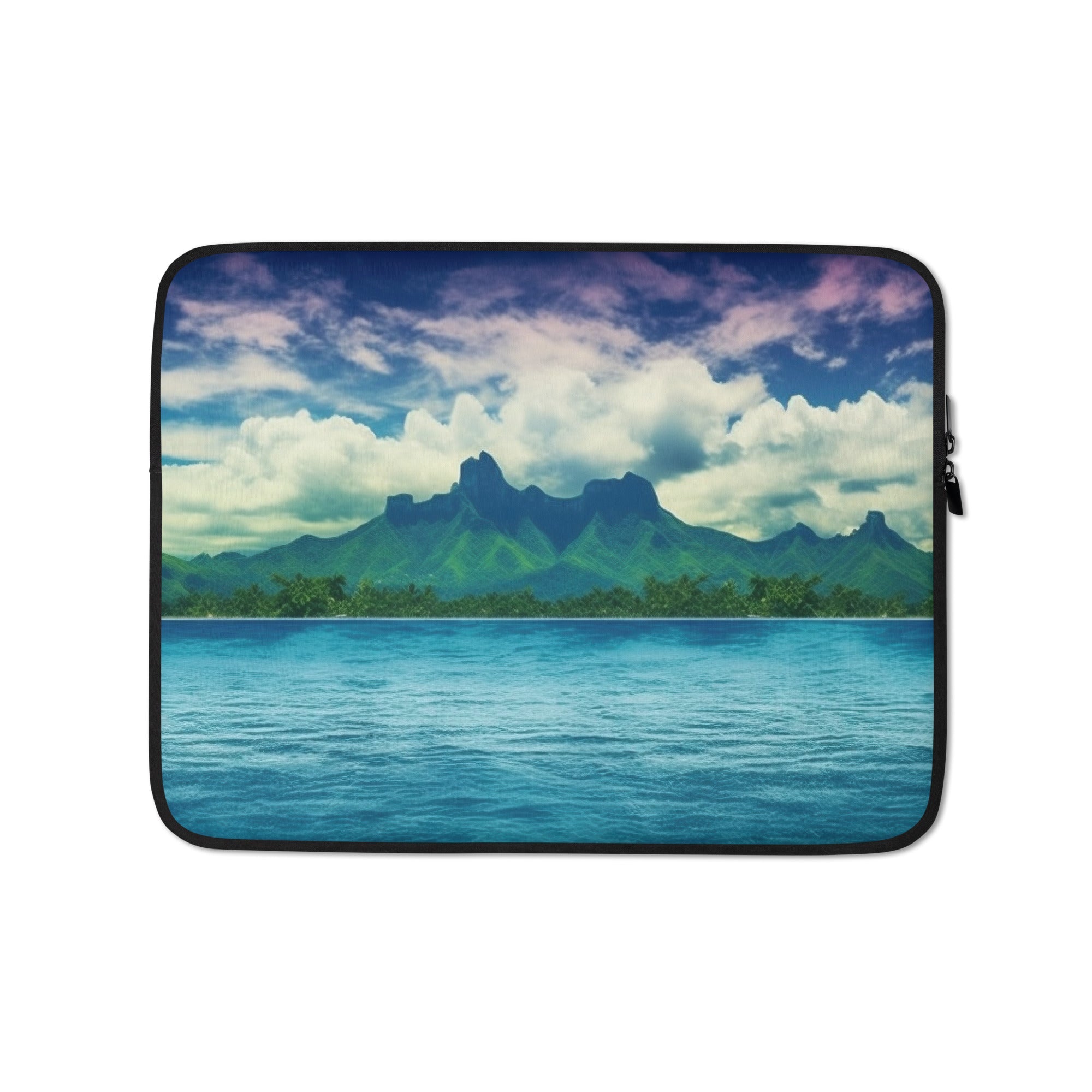 The Bora Bora Island French Polynesia Laptop Sleeve by Visual Verse - Image 2