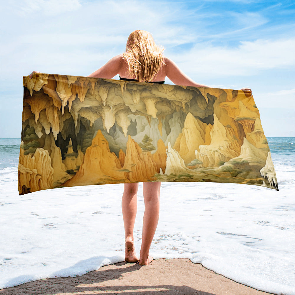 The Cango Caves South Africa Beach Towel by Visual Verse - Image 1