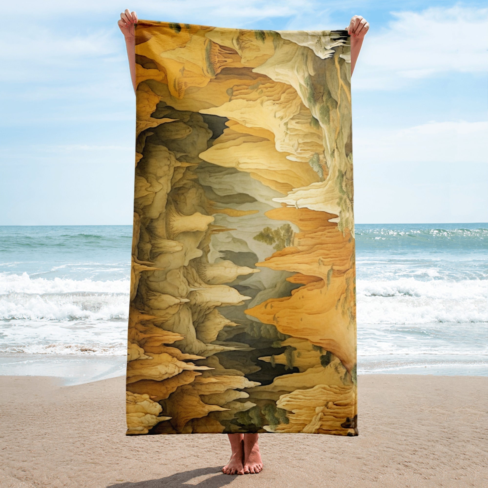 The Cango Caves South Africa Beach Towel by Visual Verse - Image 2