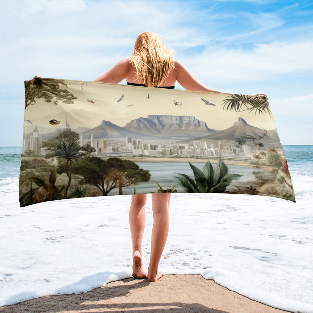 The Cape Town South Africa Beach Towel by Visual Verse - Image 1