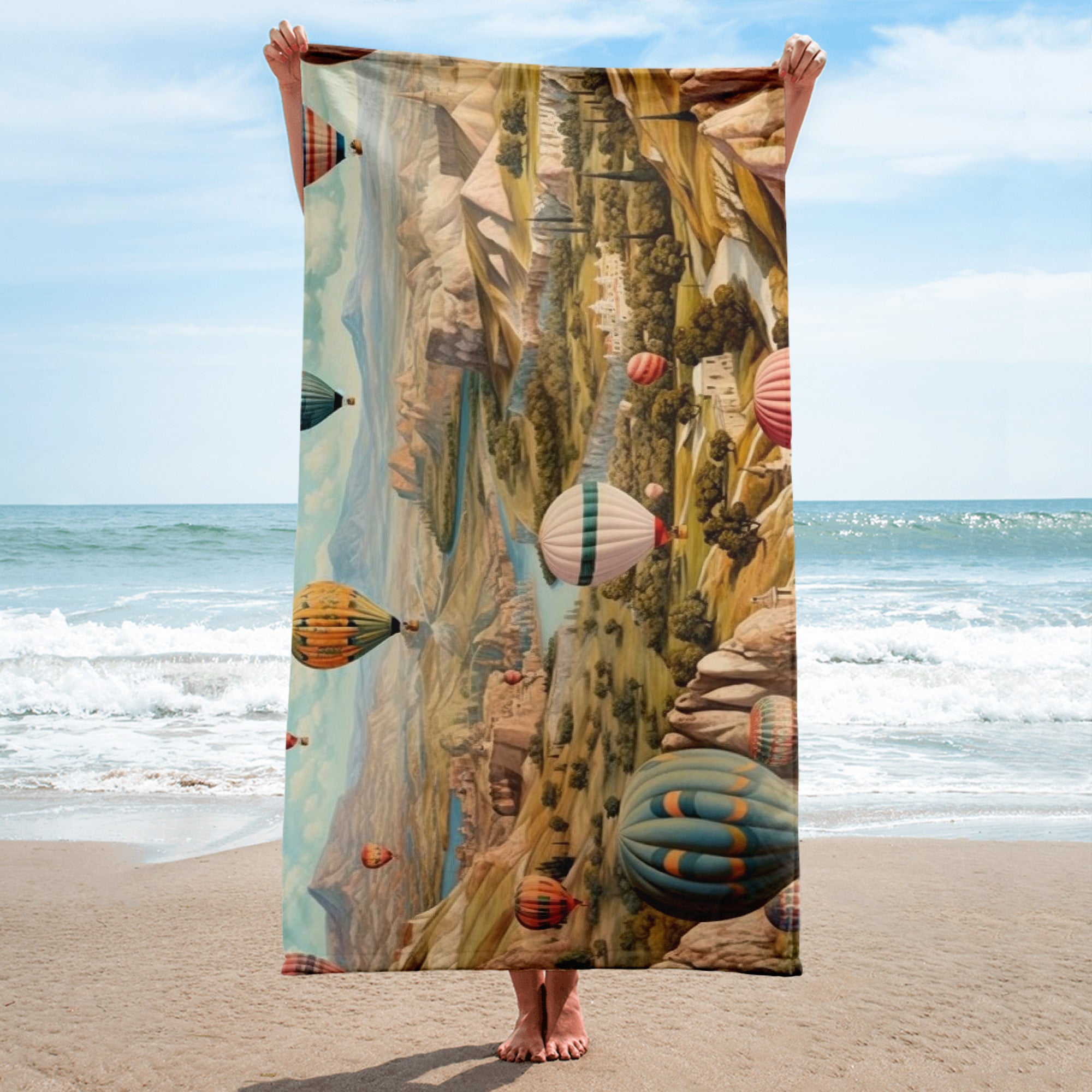 The Cappadocia Turkey Beach Towel by Visual Verse - Image 2