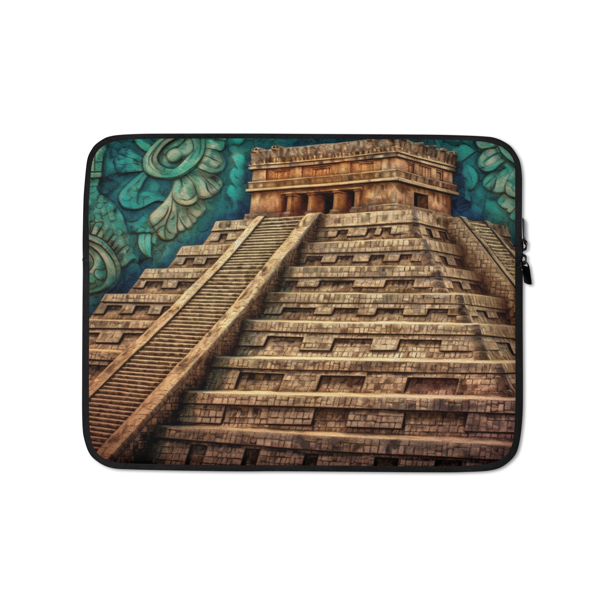 The Chichen Itza Mexico Laptop Sleeve by Visual Verse - Image 2