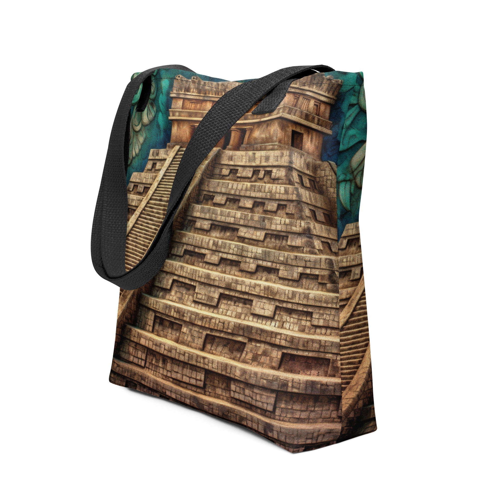 The Chichen Itza Mexico Tote Bag by Visual Verse - Image 1