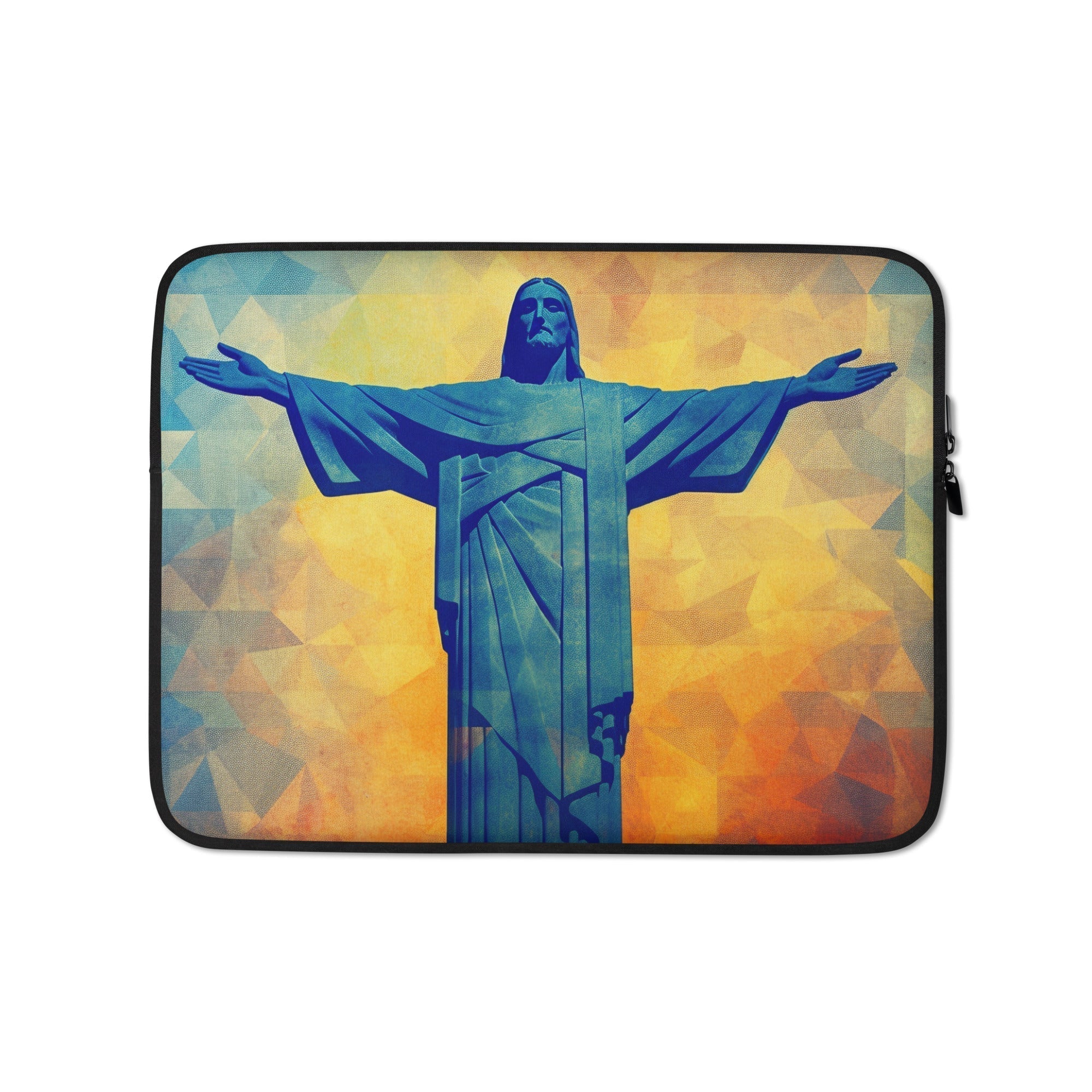 The Christ The Redeemer Statue Brazil Laptop Sleeve by Visual Verse - Image 2