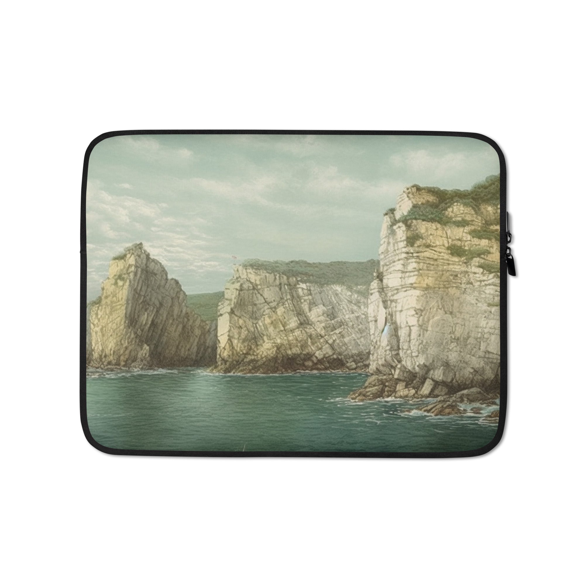 The Cliffs of Dover England Laptop Sleeve by Visual Verse - Image 2