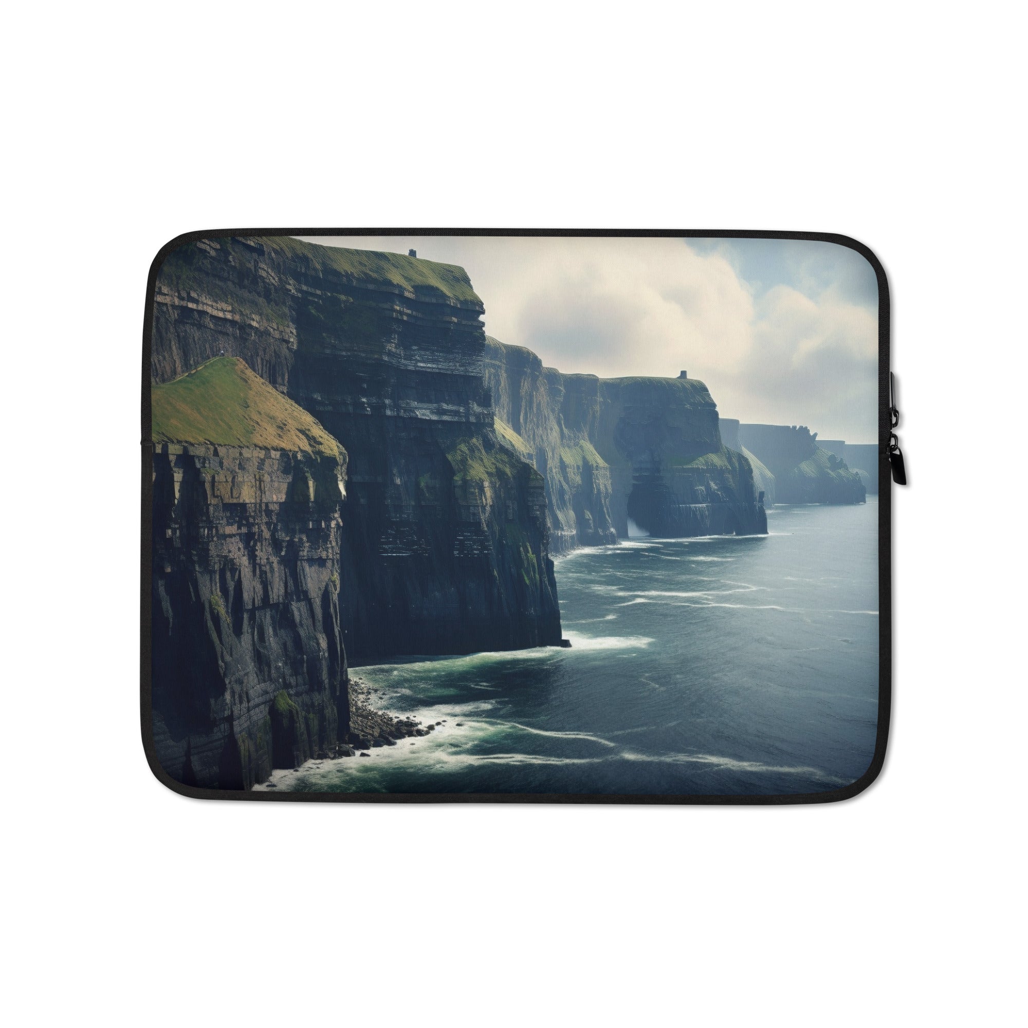 The Cliffs of Moher Ireland Laptop Sleeve by Visual Verse - Image 2