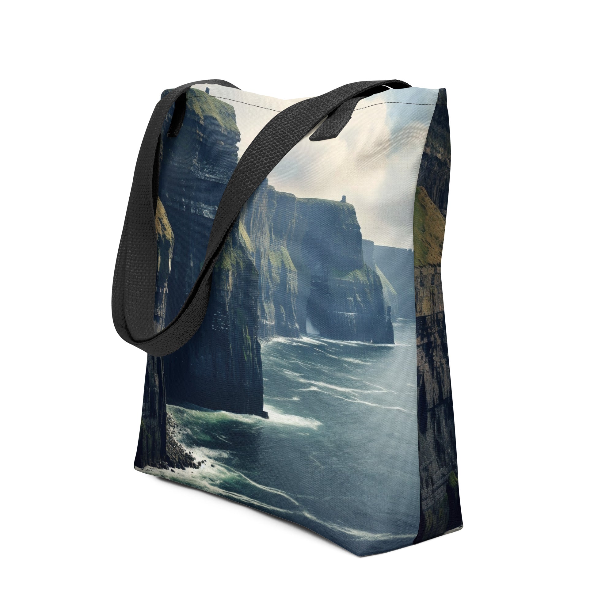 The Cliffs of Moher Ireland Tote Bag by Visual Verse - Image 1