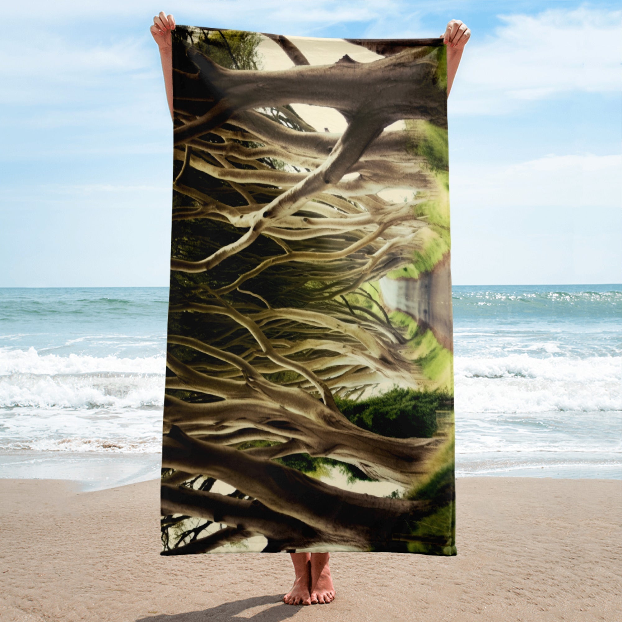 The Dark Hedges Northern Ireland Beach Towel by Visual Verse - Image 2