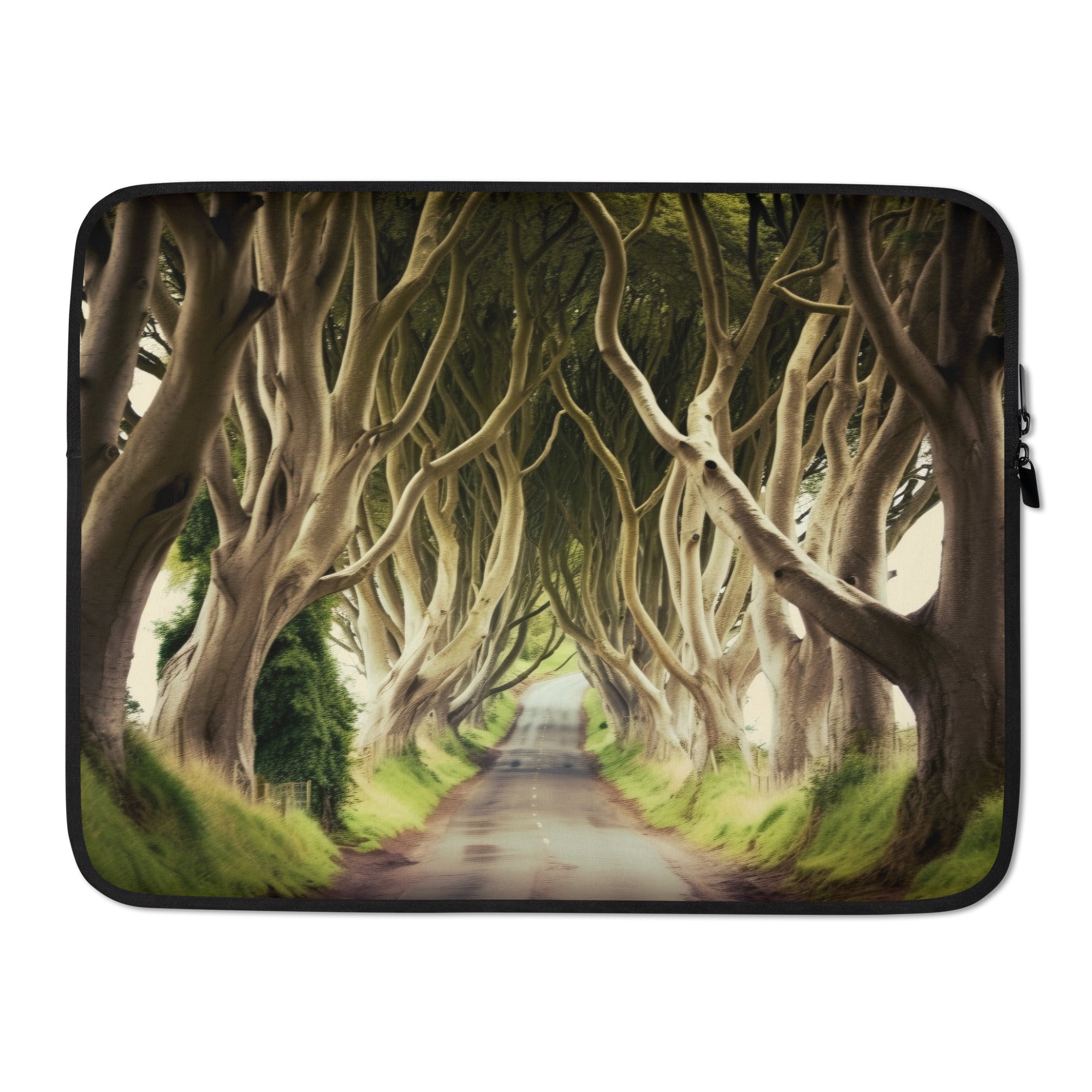 The Dark Hedges Northern Ireland Laptop Sleeve by Visual Verse - Image 1