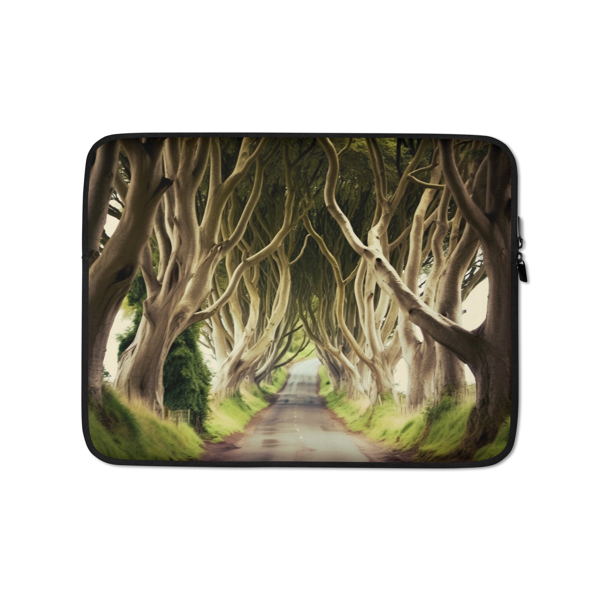 The Dark Hedges Northern Ireland Laptop Sleeve by Visual Verse - Image 2